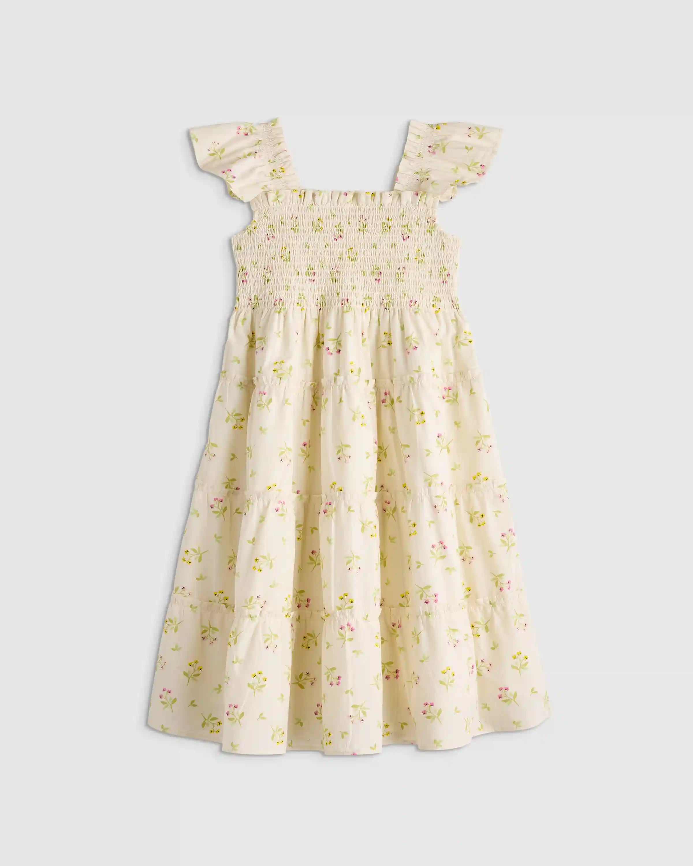 100% Organic Cotton Poplin Smocked Dress