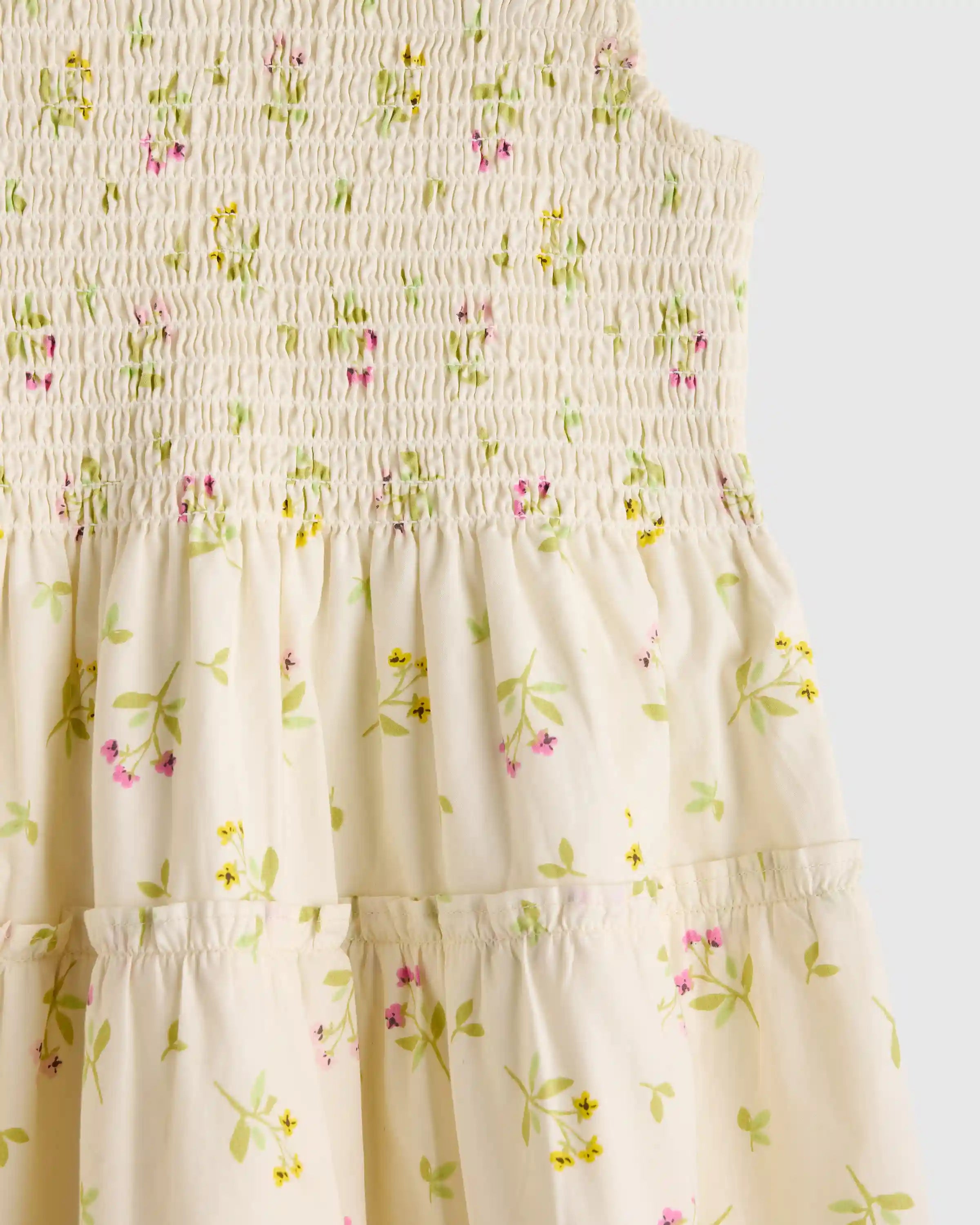 100% Organic Cotton Poplin Smocked Dress