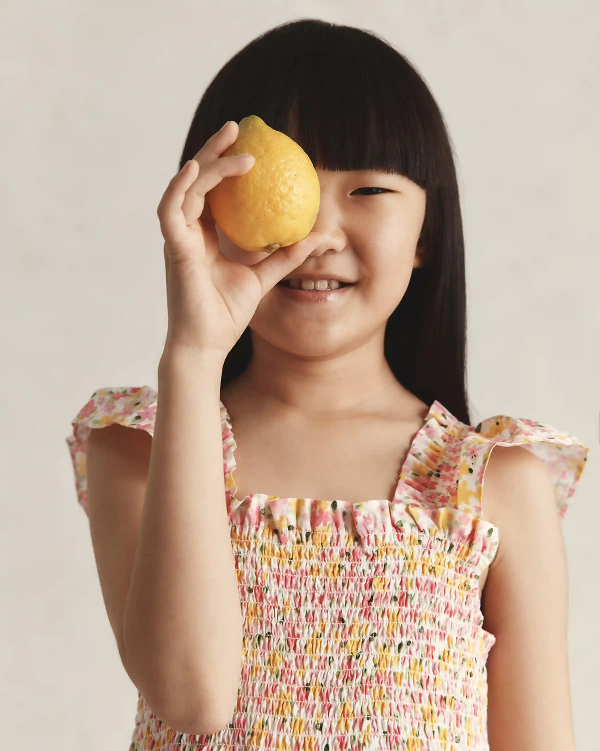 100% Organic Cotton Poplin Smocked Dress