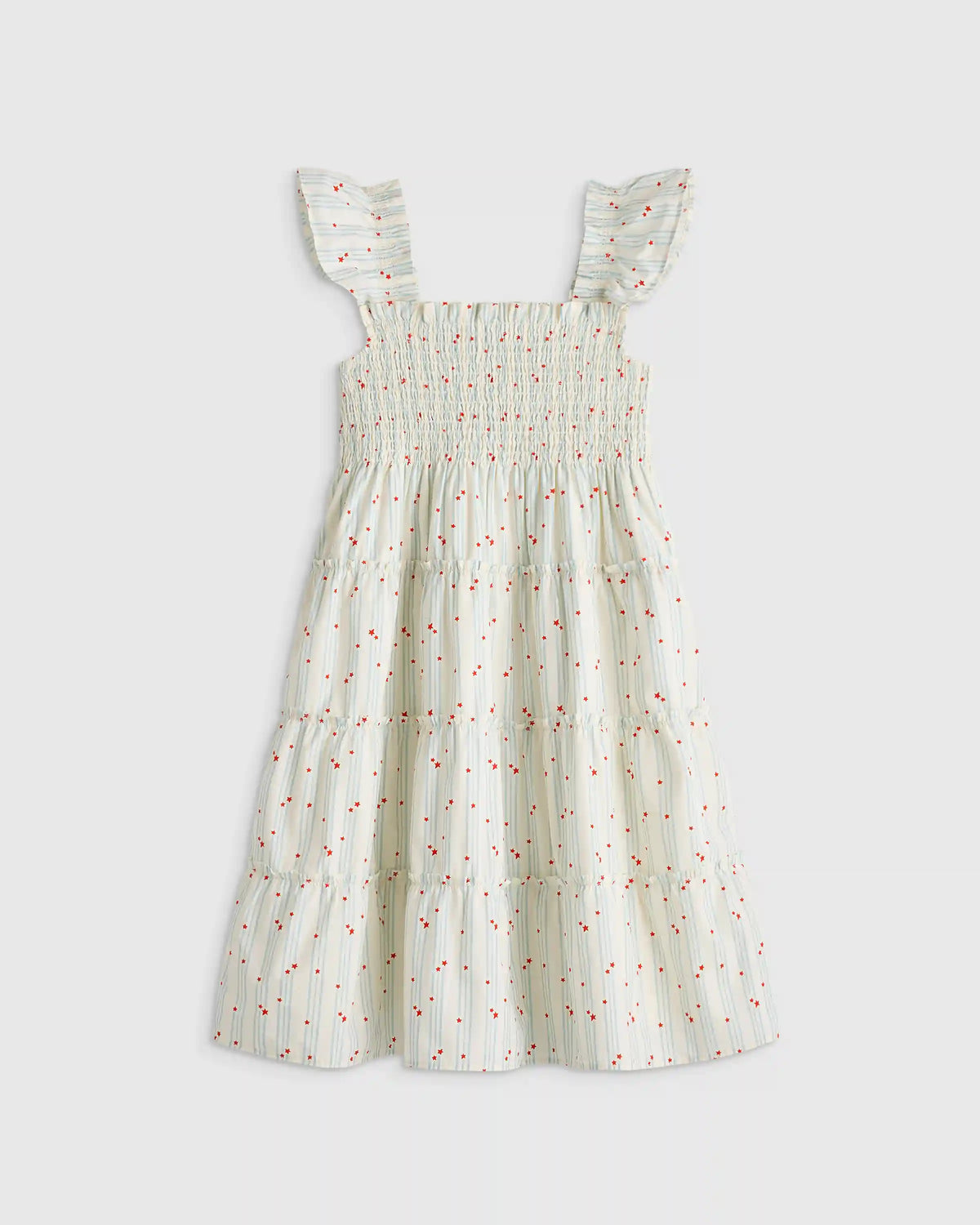 100% Organic Cotton Poplin Smocked Dress
