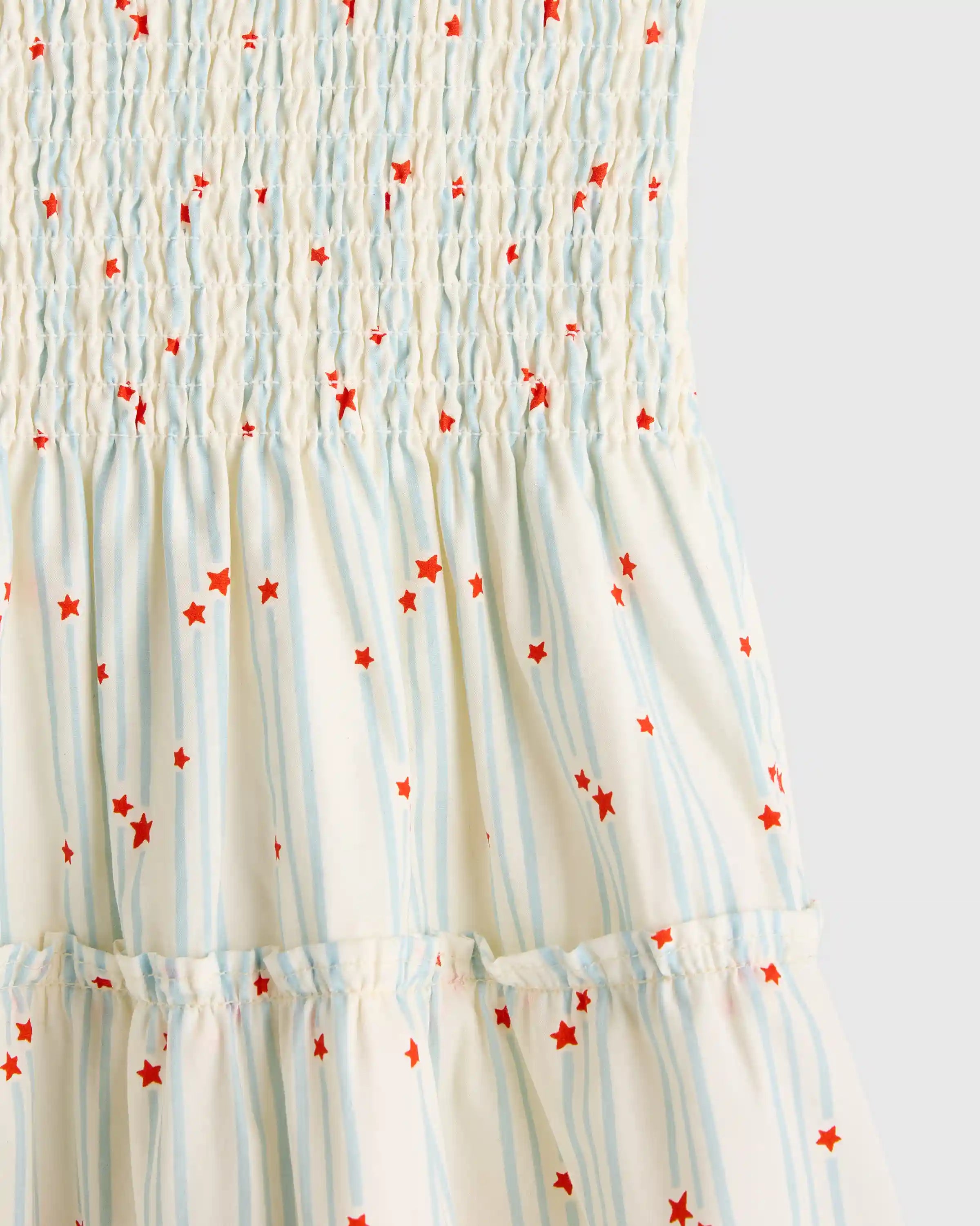 100% Organic Cotton Poplin Smocked Dress