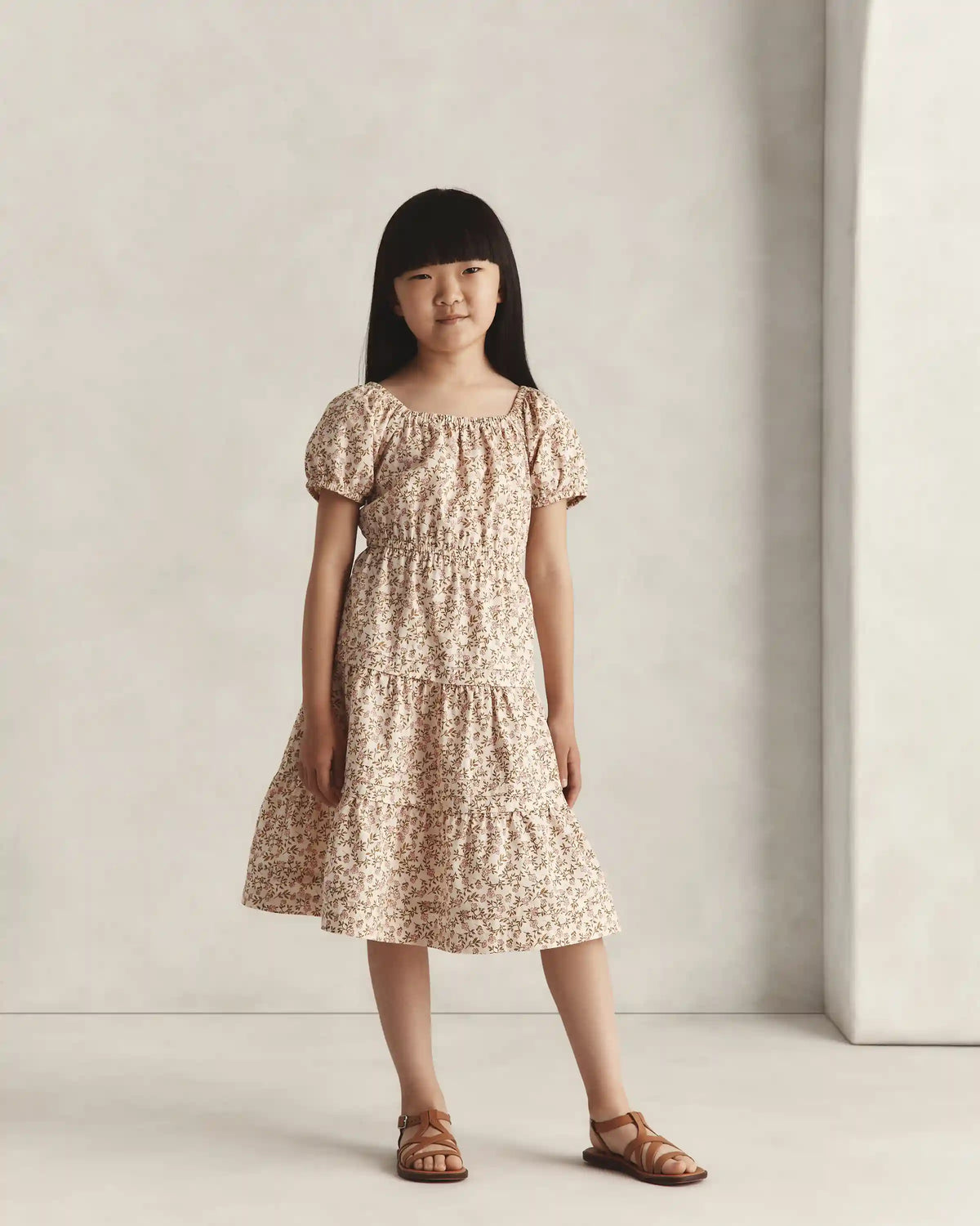 100% Organic Cotton Poplin Tiered Dress