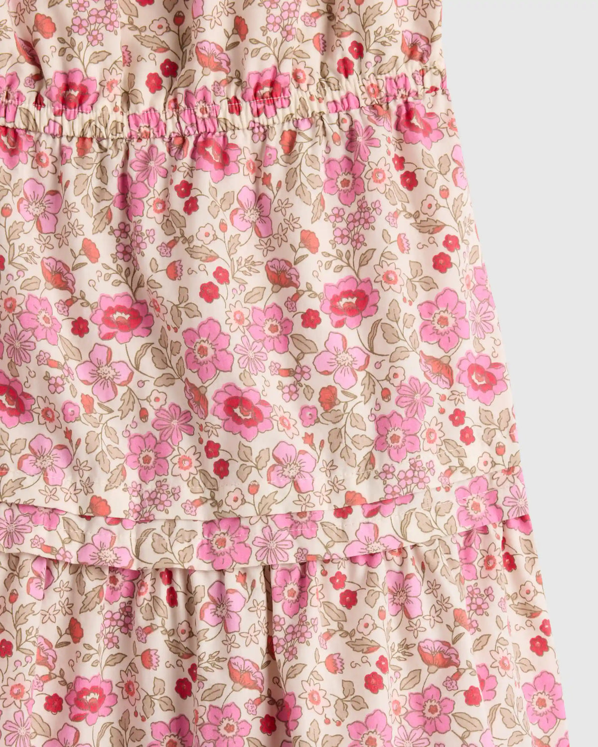 100% Organic Cotton Poplin Tiered Dress