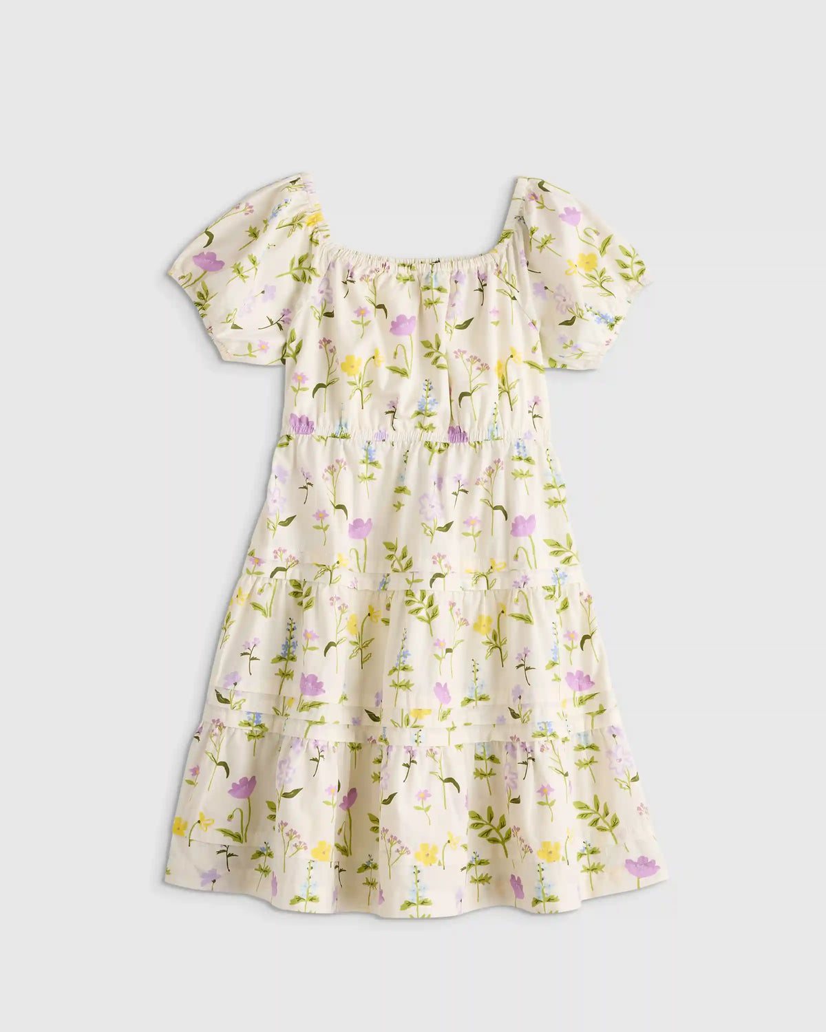 100% Organic Cotton Poplin Tiered Dress
