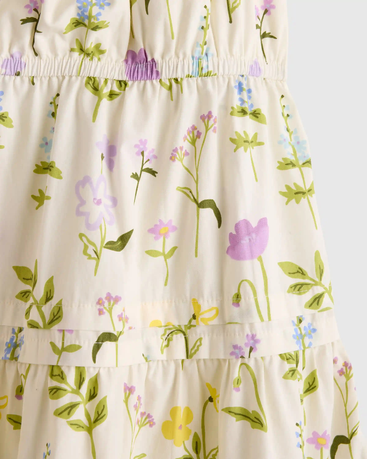 100% Organic Cotton Poplin Tiered Dress