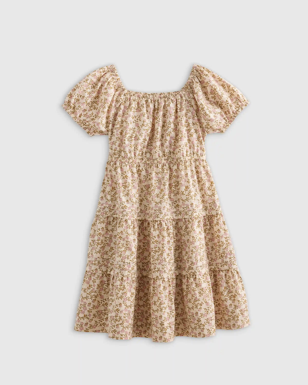 100% Organic Cotton Poplin Tiered Dress