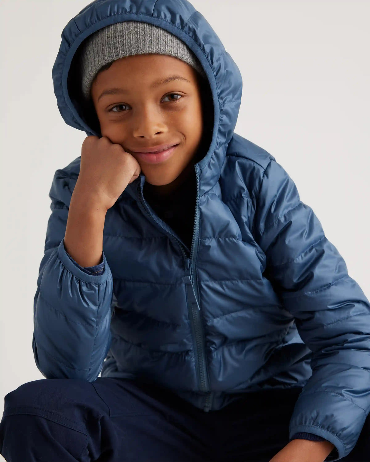 Lightweight Down Hooded Puffer Jacket