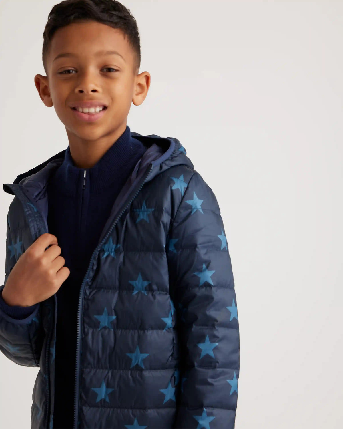 Lightweight Down Hooded Puffer Jacket