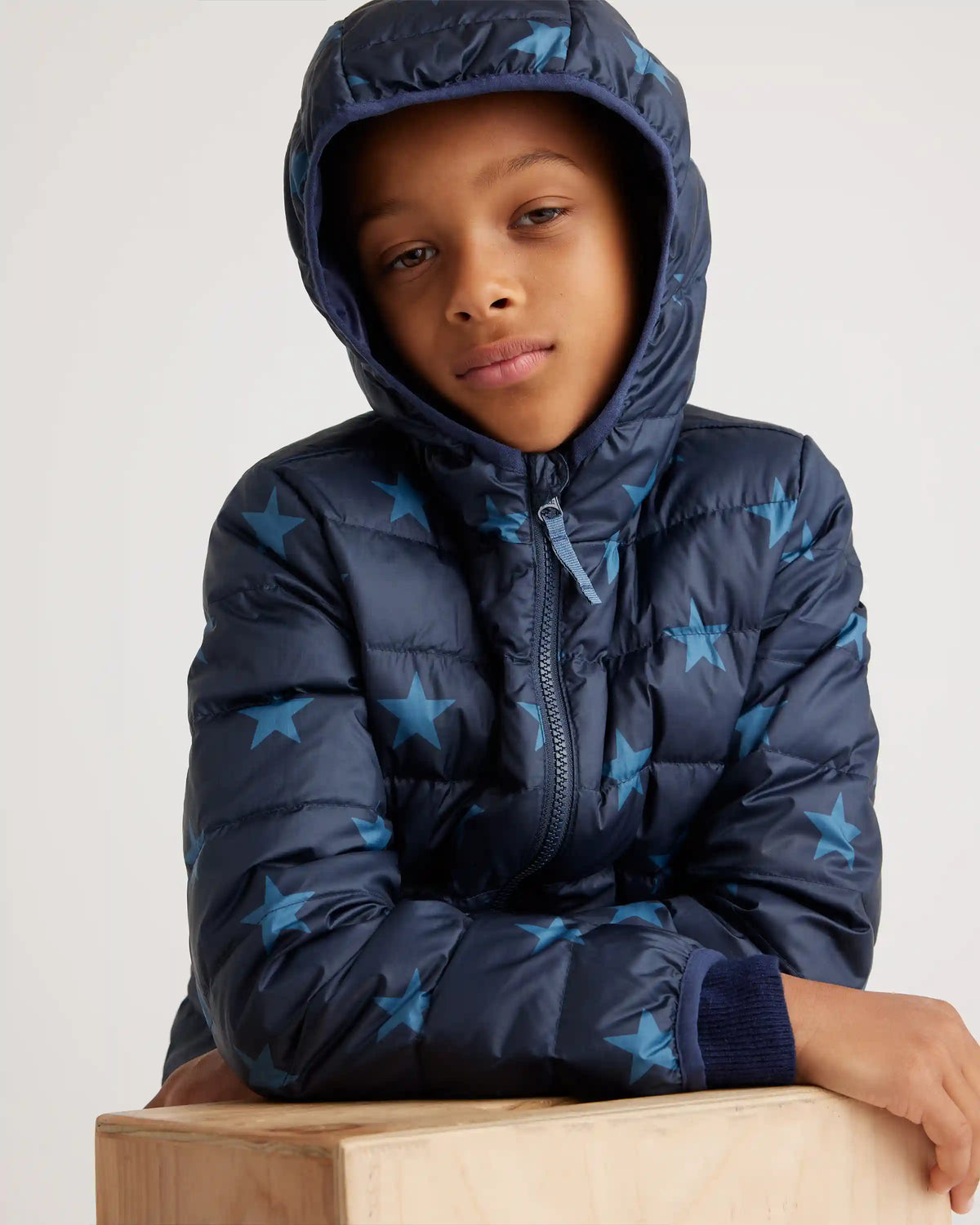 Lightweight Down Hooded Puffer Jacket