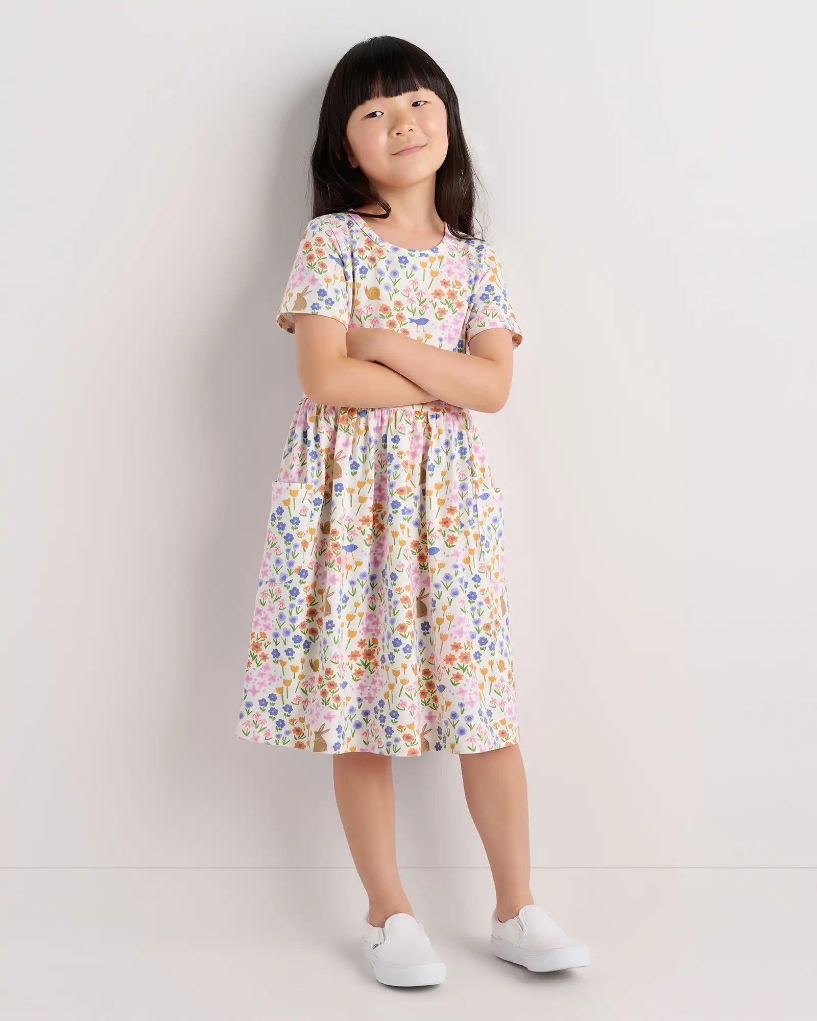Organic Cotton Fit and Flare Pocket Dress