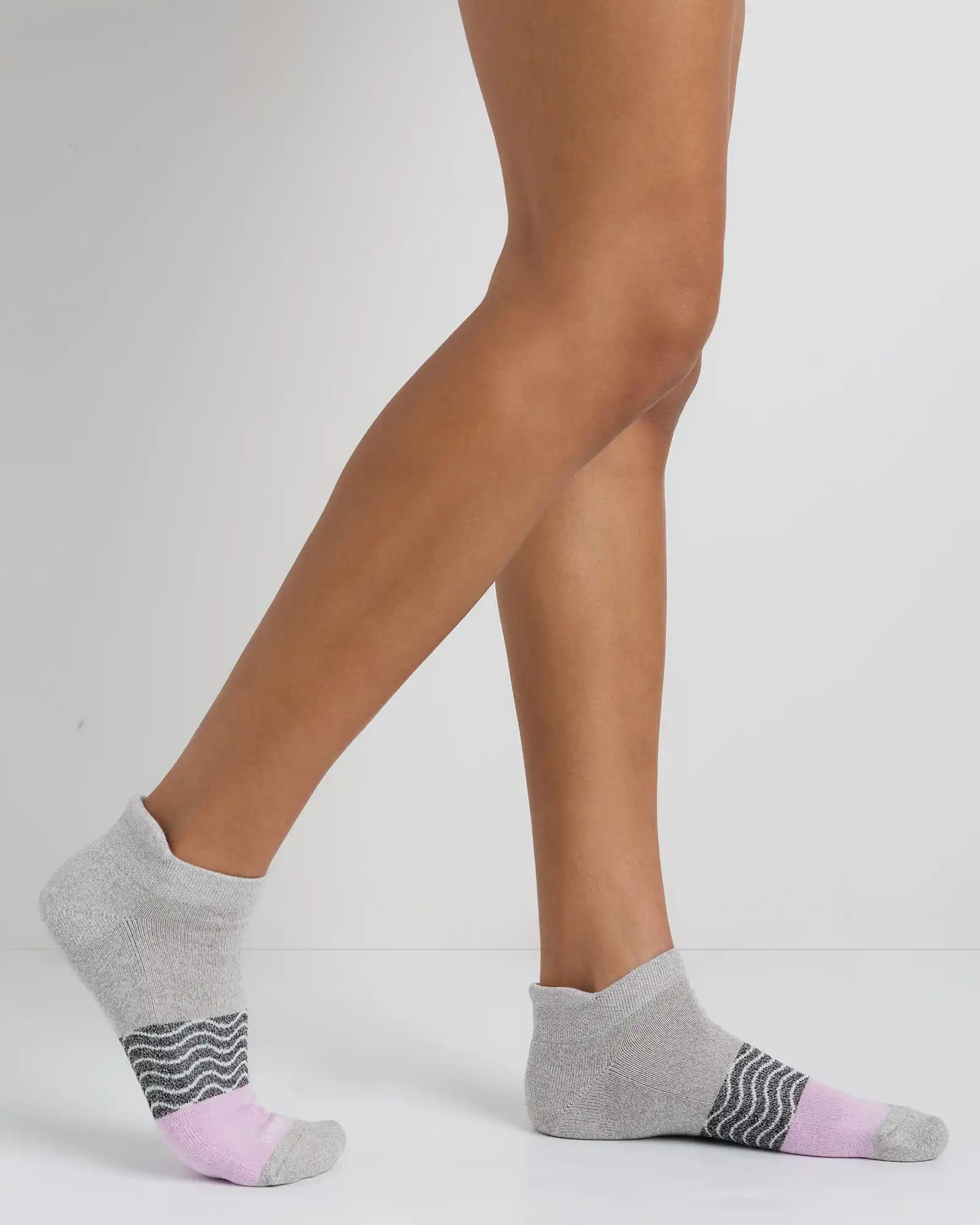 Everyday Cotton Tri-Block Marl Ankle Socks (4-pack)