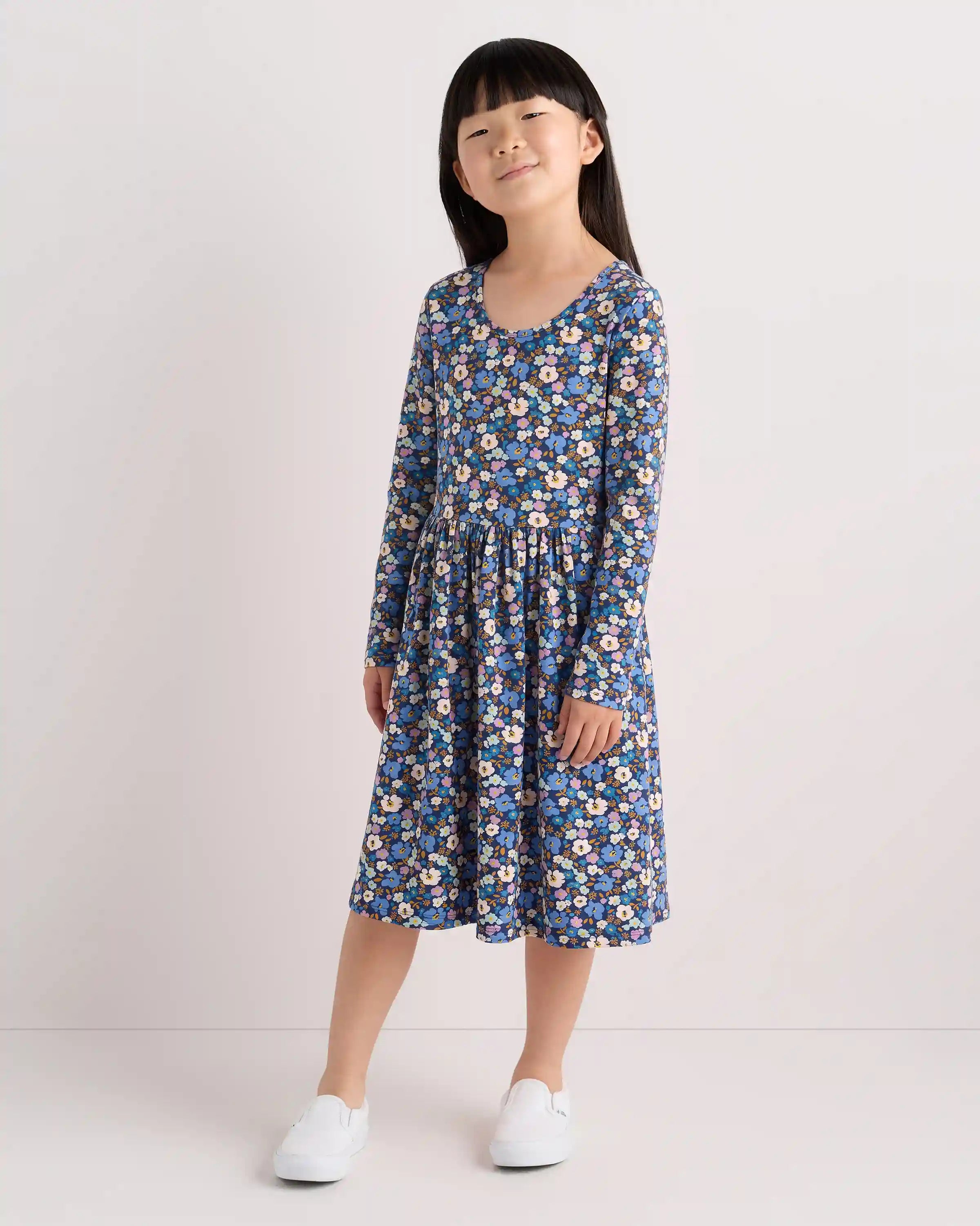 Organic Cotton Long Sleeve Skater Dress