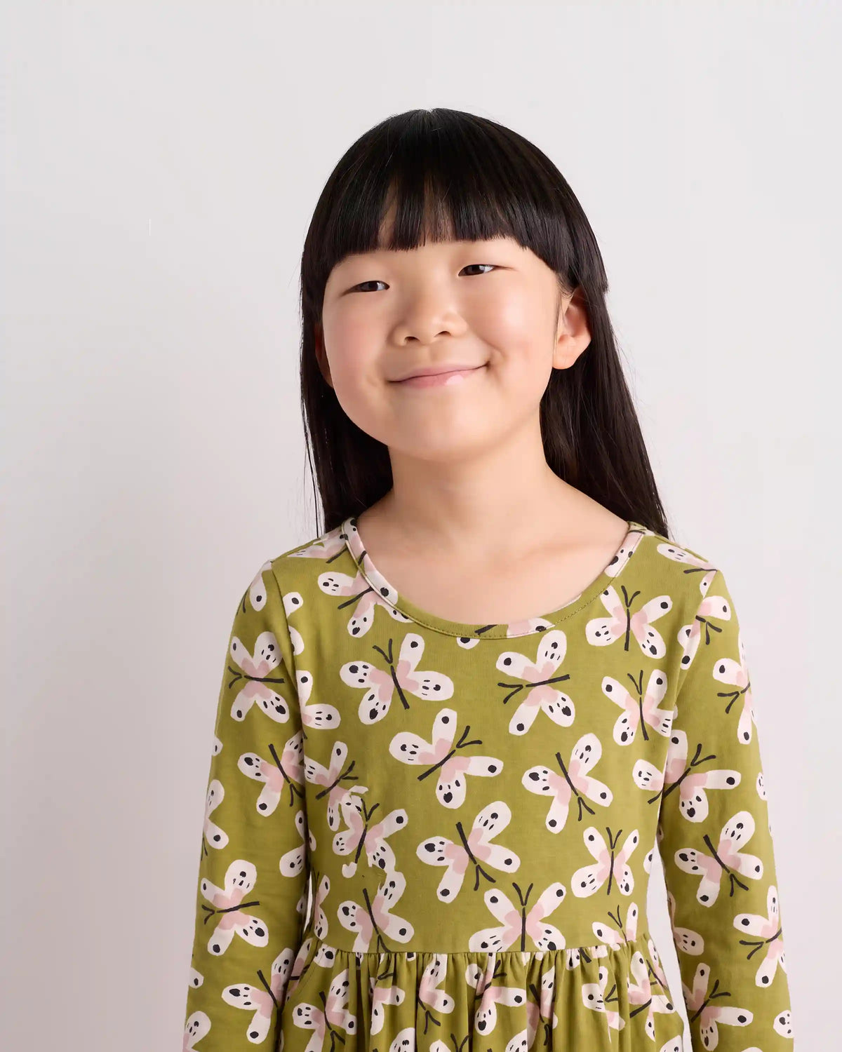 Organic Cotton Long Sleeve Skater Dress