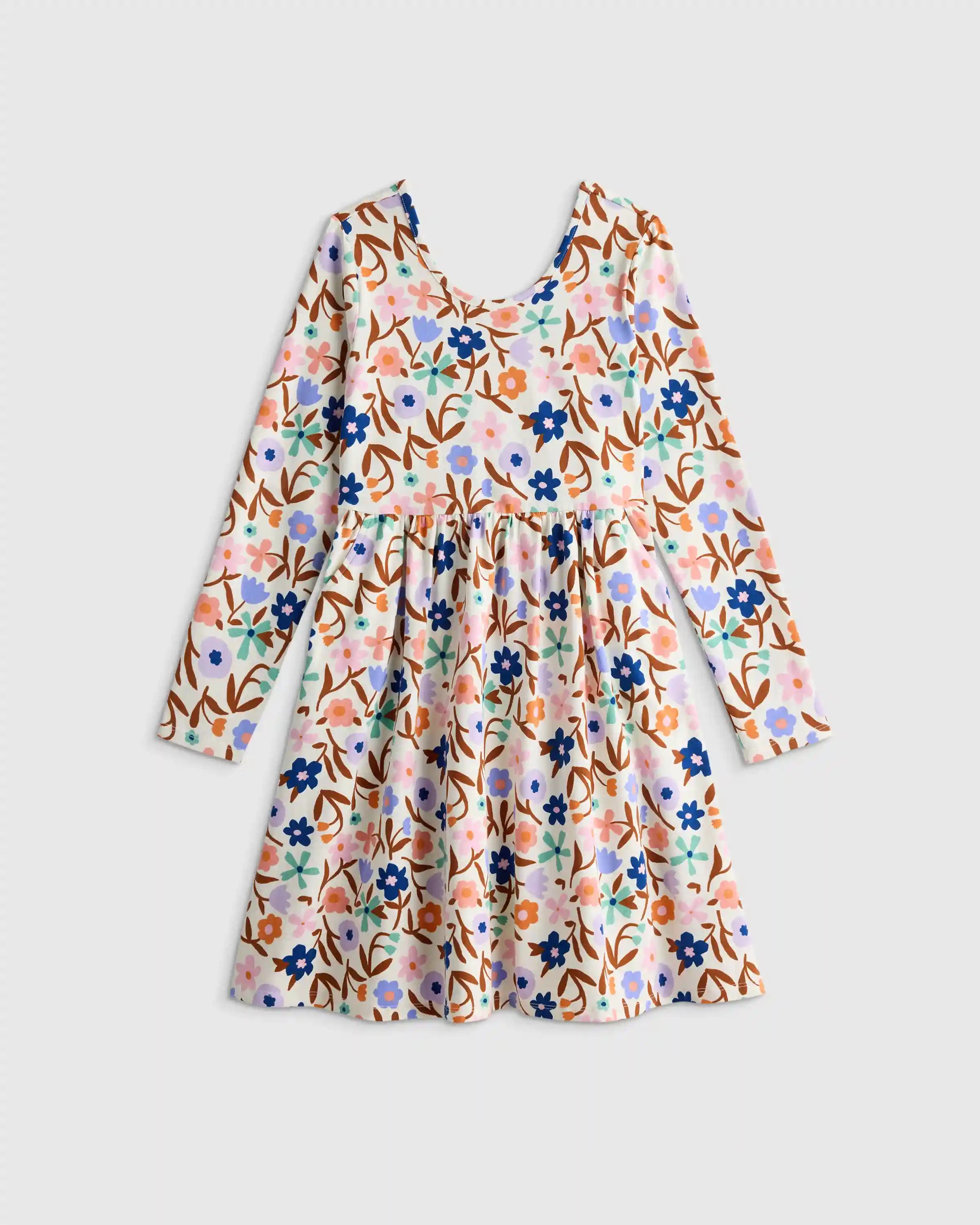 Organic Cotton Long Sleeve Skater Dress