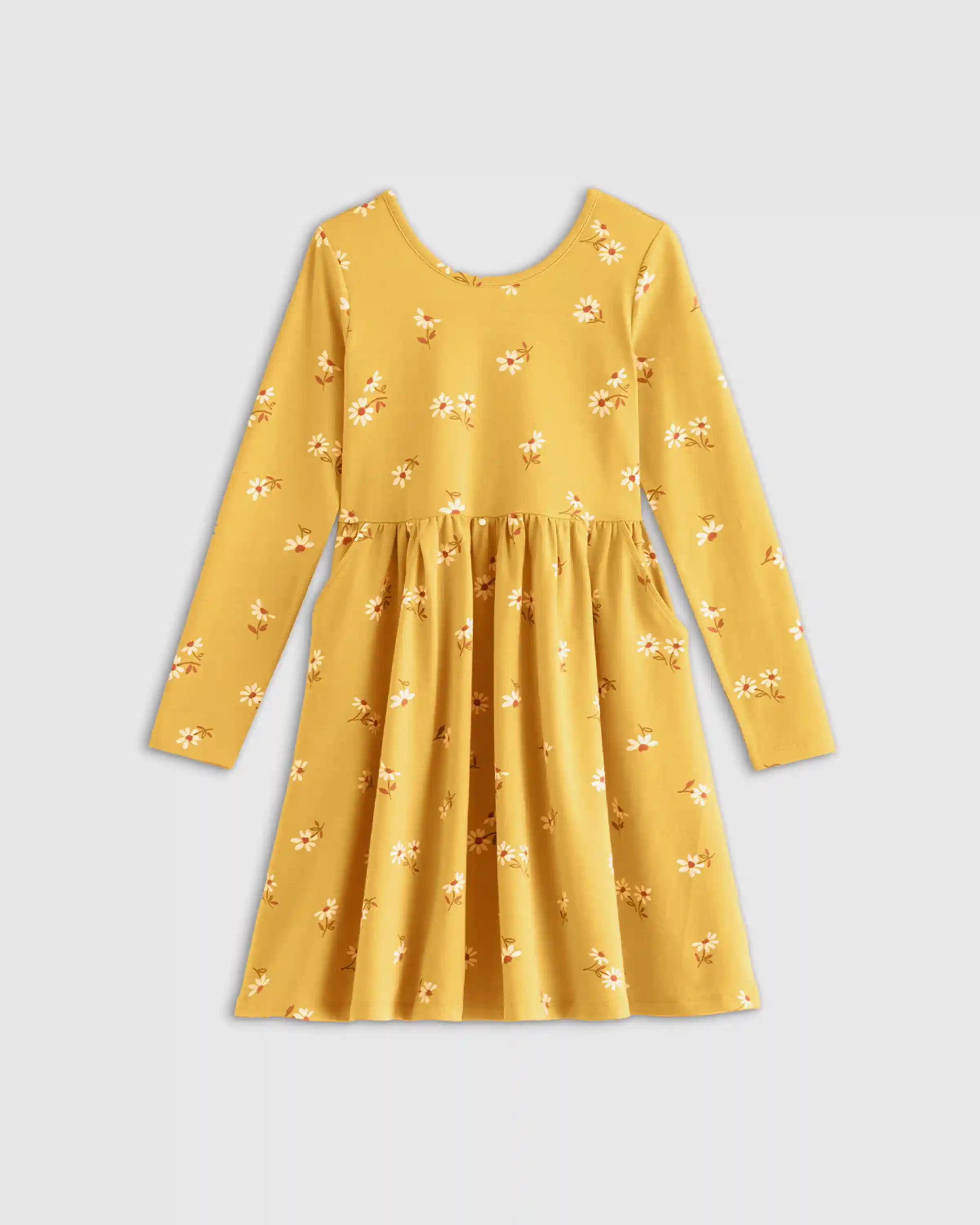 Organic Cotton Long Sleeve Skater Dress