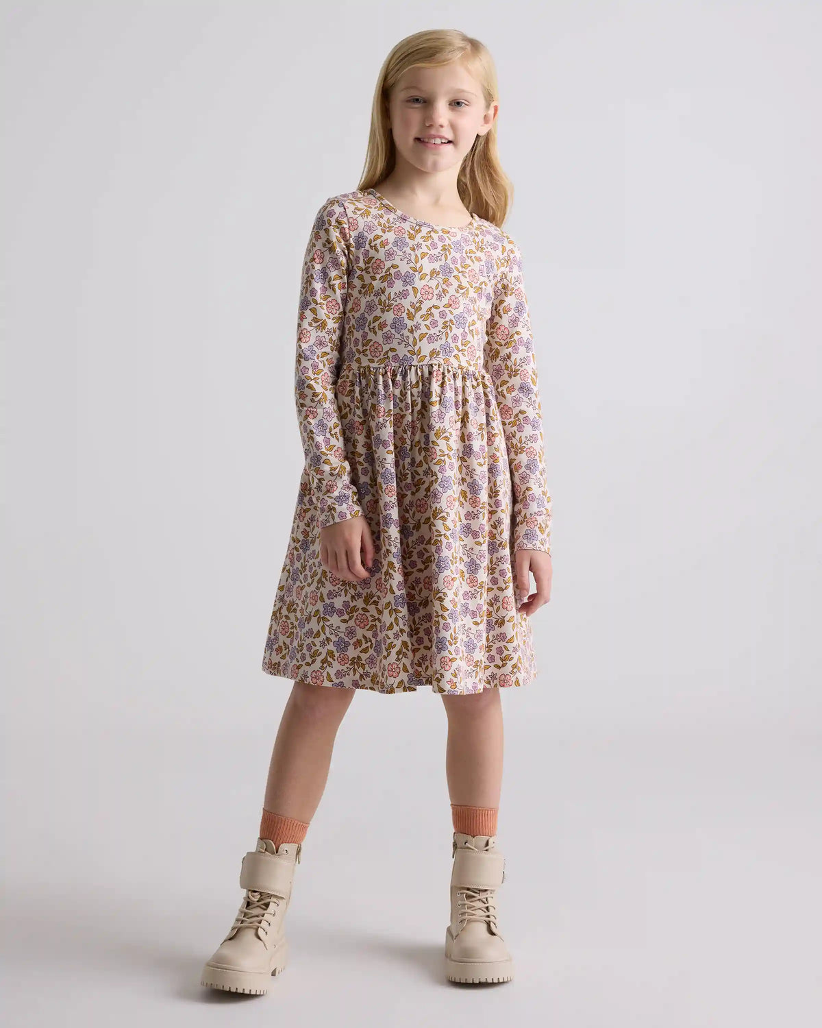 Organic Cotton Long Sleeve Skater Dress
