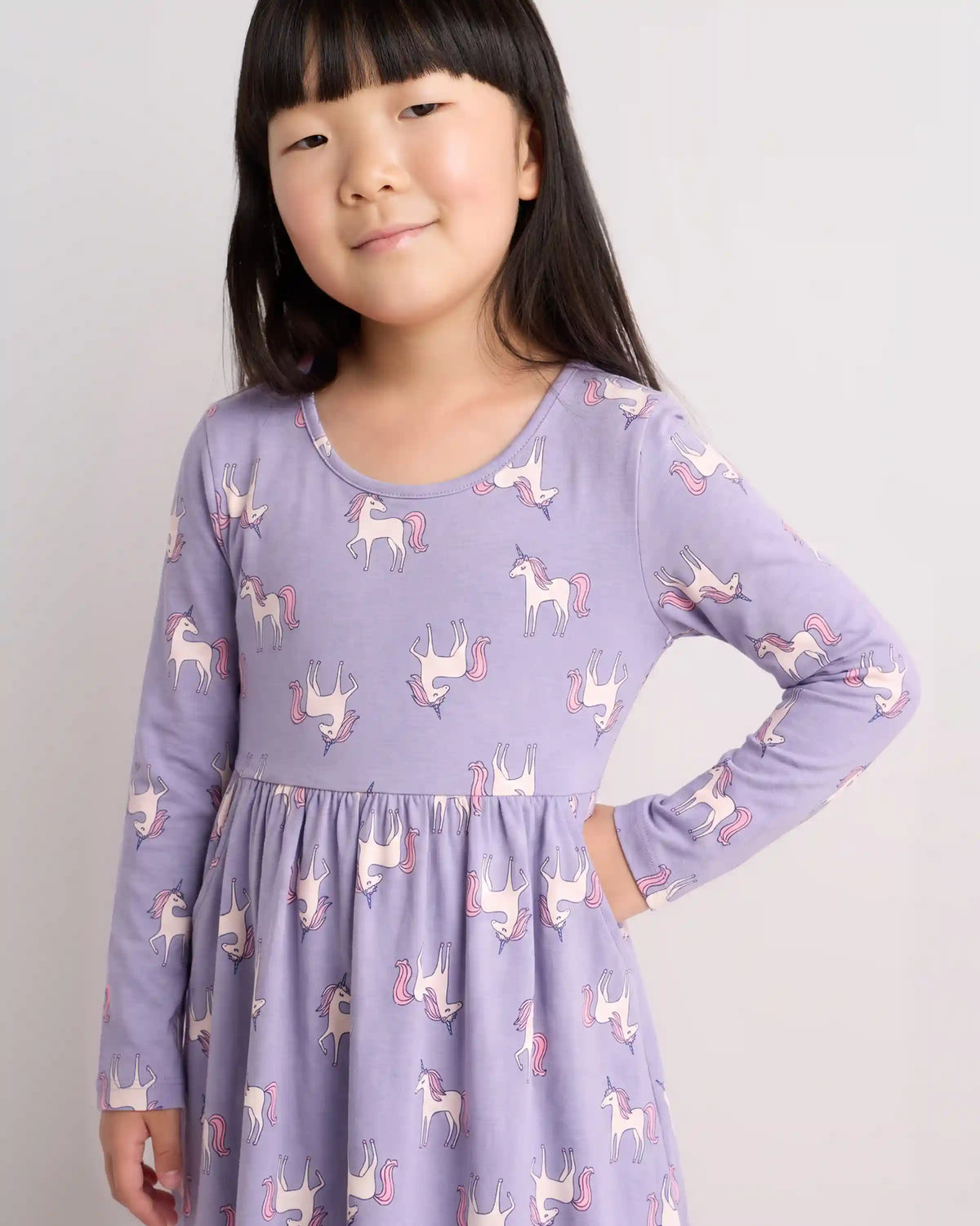 Organic Cotton Long Sleeve Skater Dress