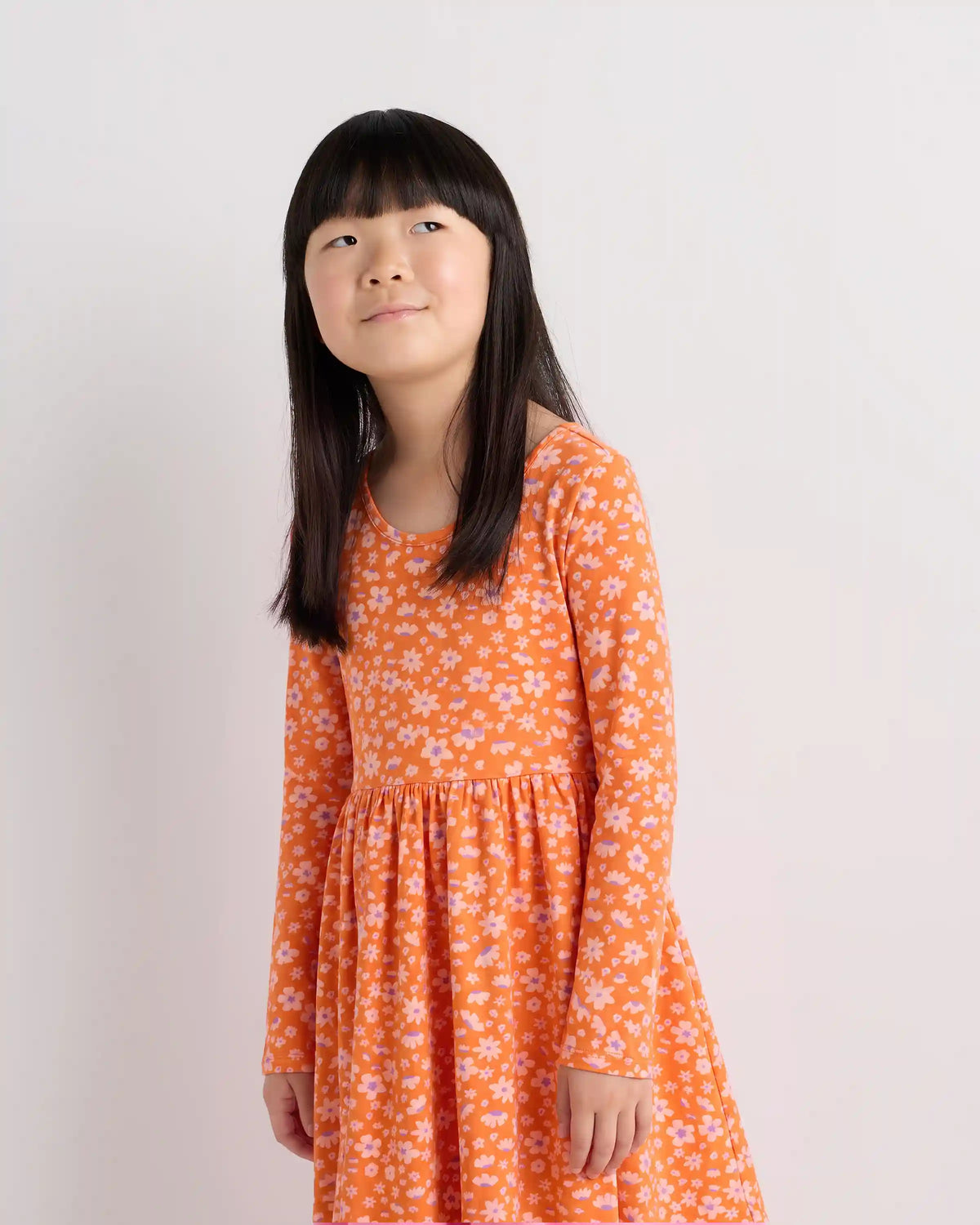 Organic Cotton Long Sleeve Skater Dress