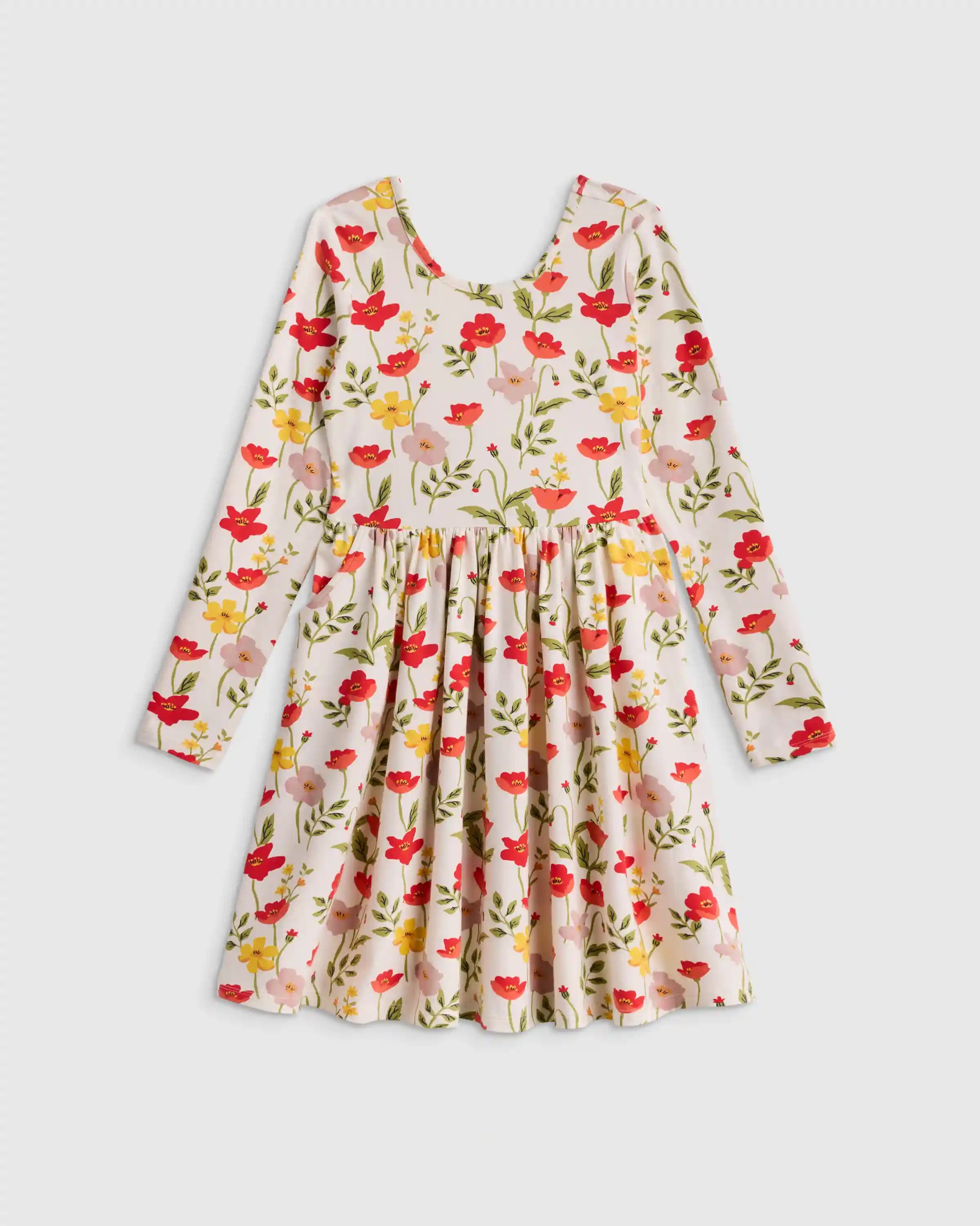 Organic Cotton Long Sleeve Skater Dress
