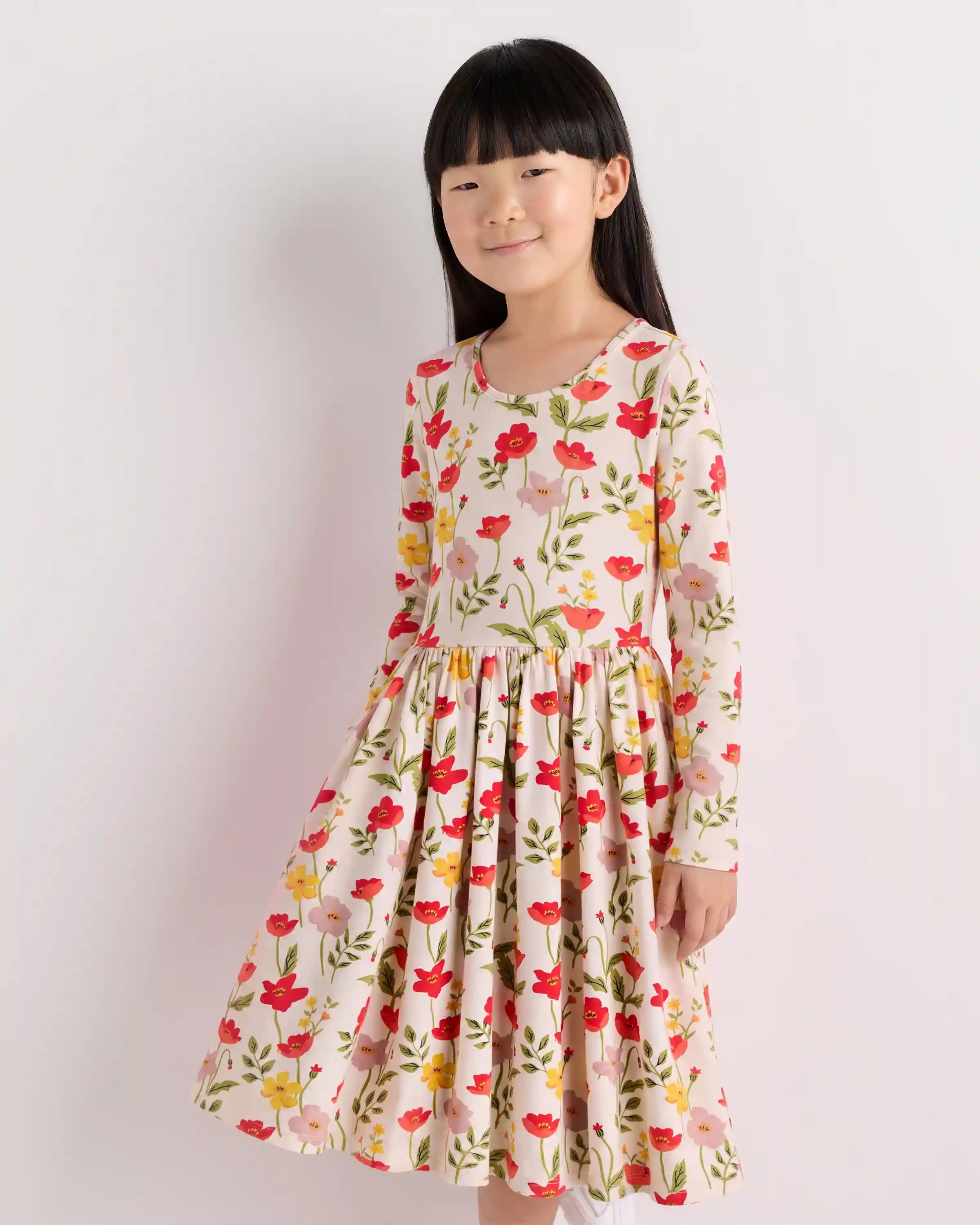 Organic Cotton Long Sleeve Skater Dress