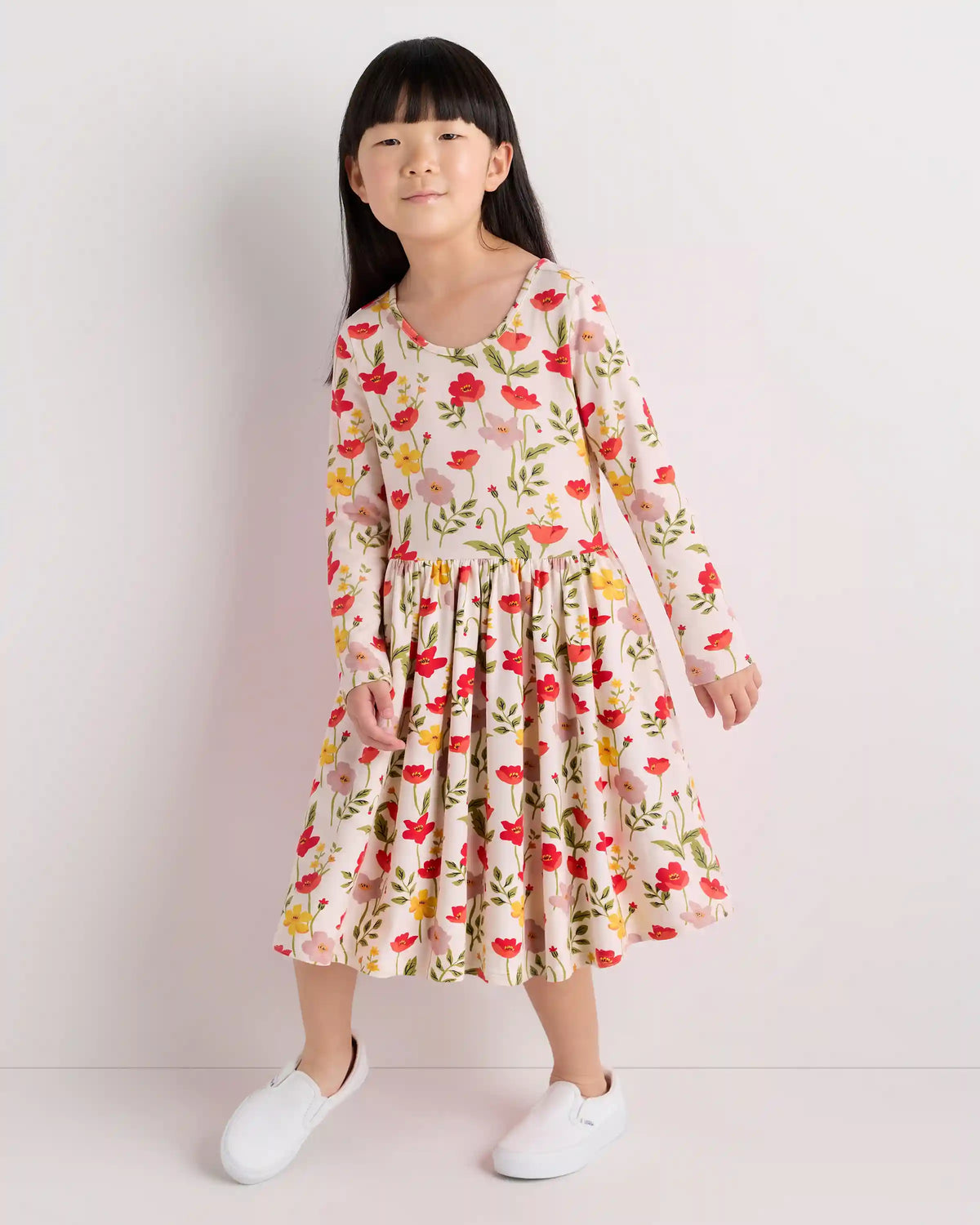 Organic Cotton Long Sleeve Skater Dress
