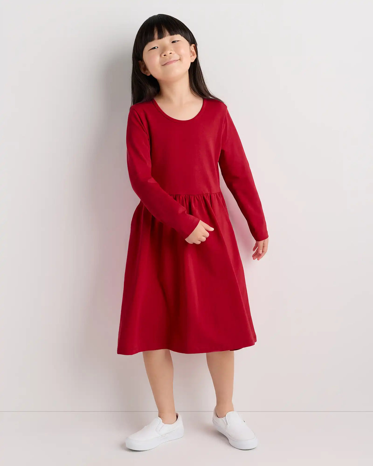 Organic Cotton Long Sleeve Skater Dress