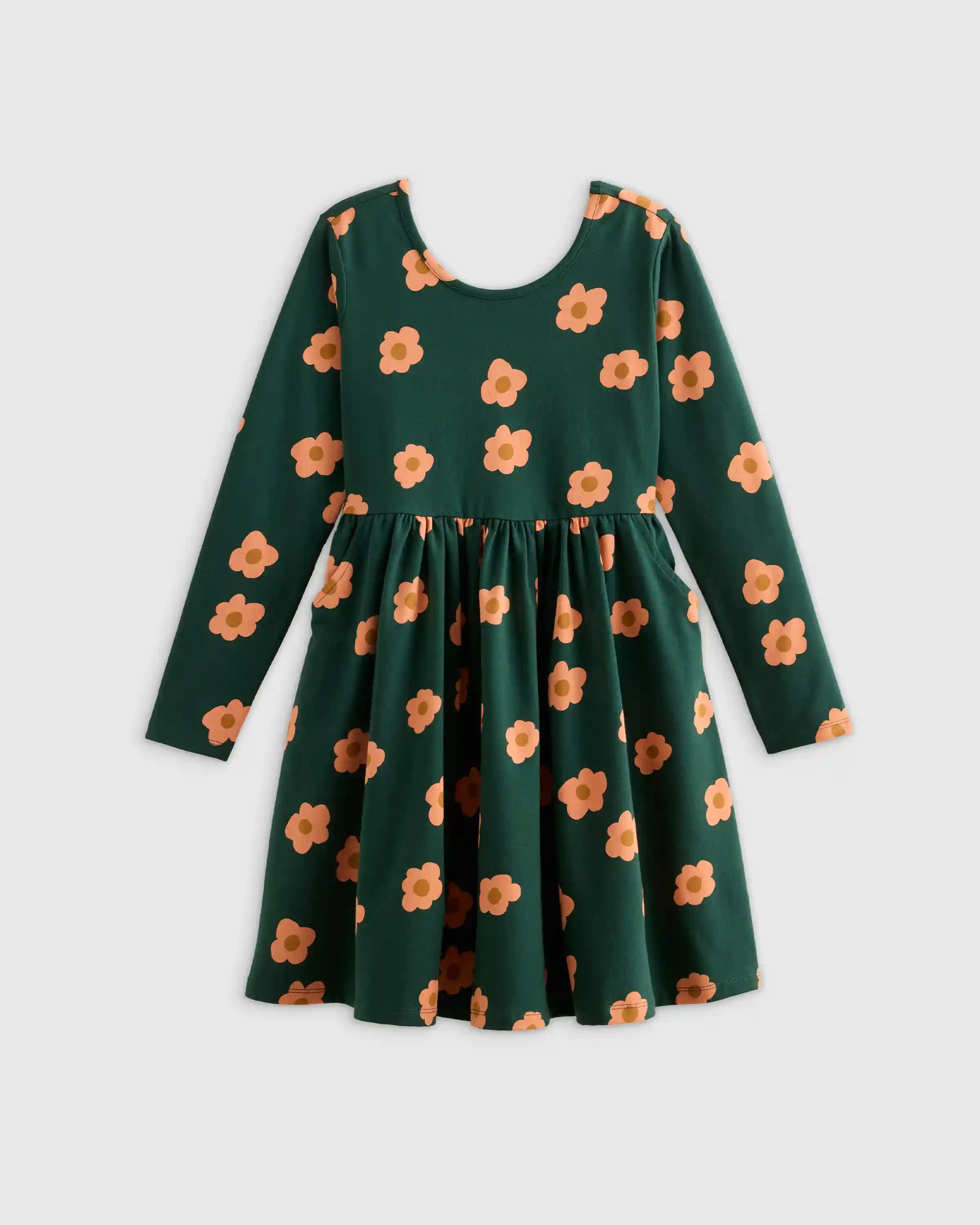 Organic Cotton Long Sleeve Skater Dress
