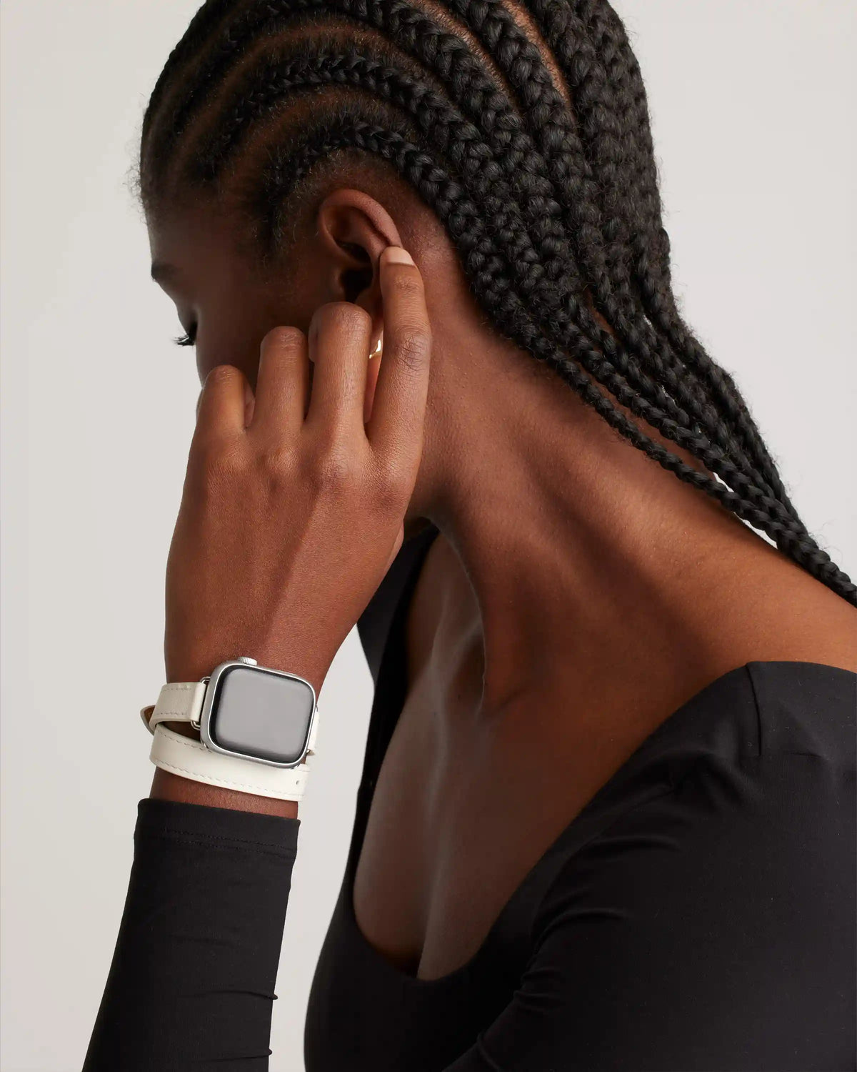 Leather Double Wrap Smartwatch Band