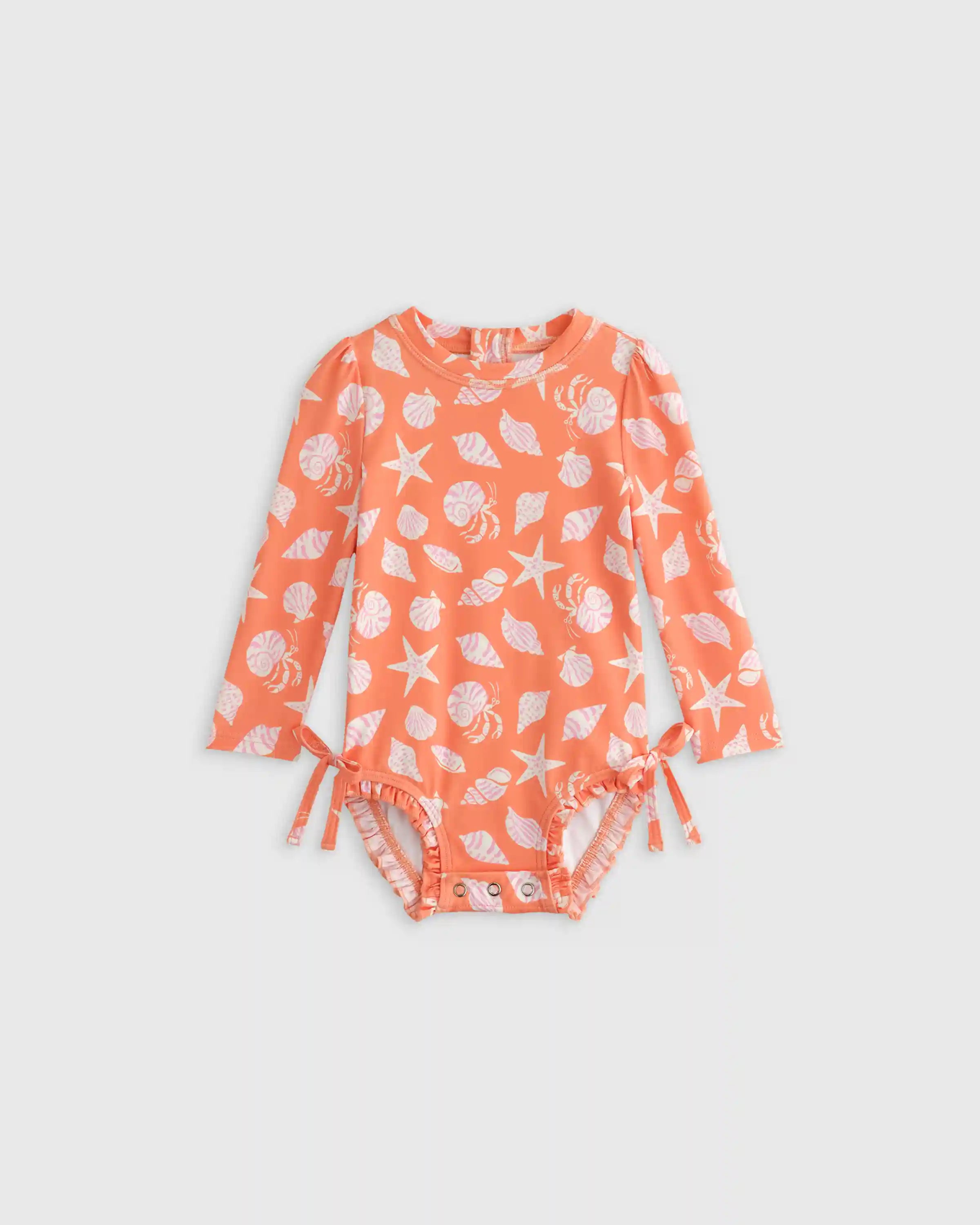Long Sleeve Tie One-Piece Swimsuit