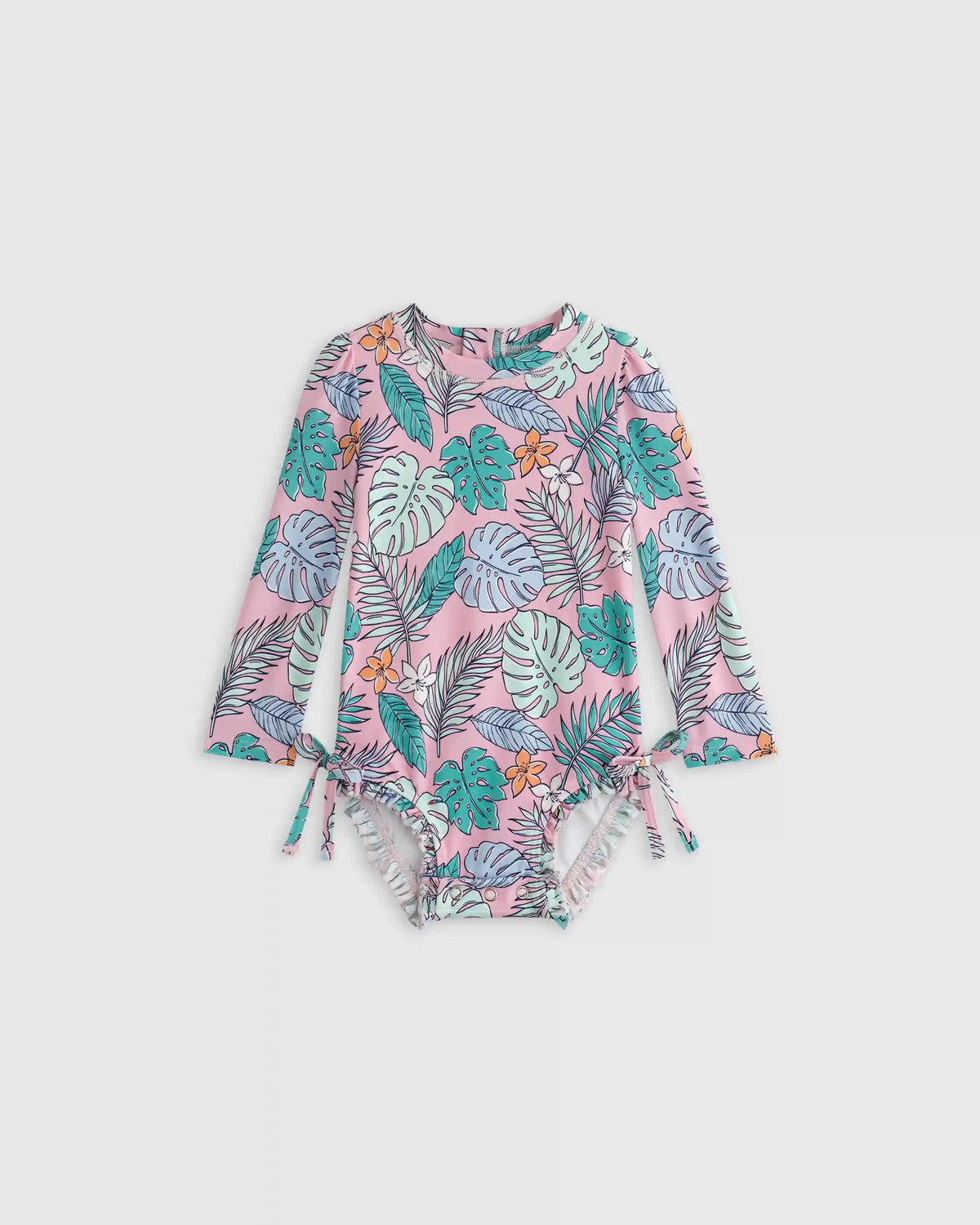 Long Sleeve Tie One-Piece Swimsuit
