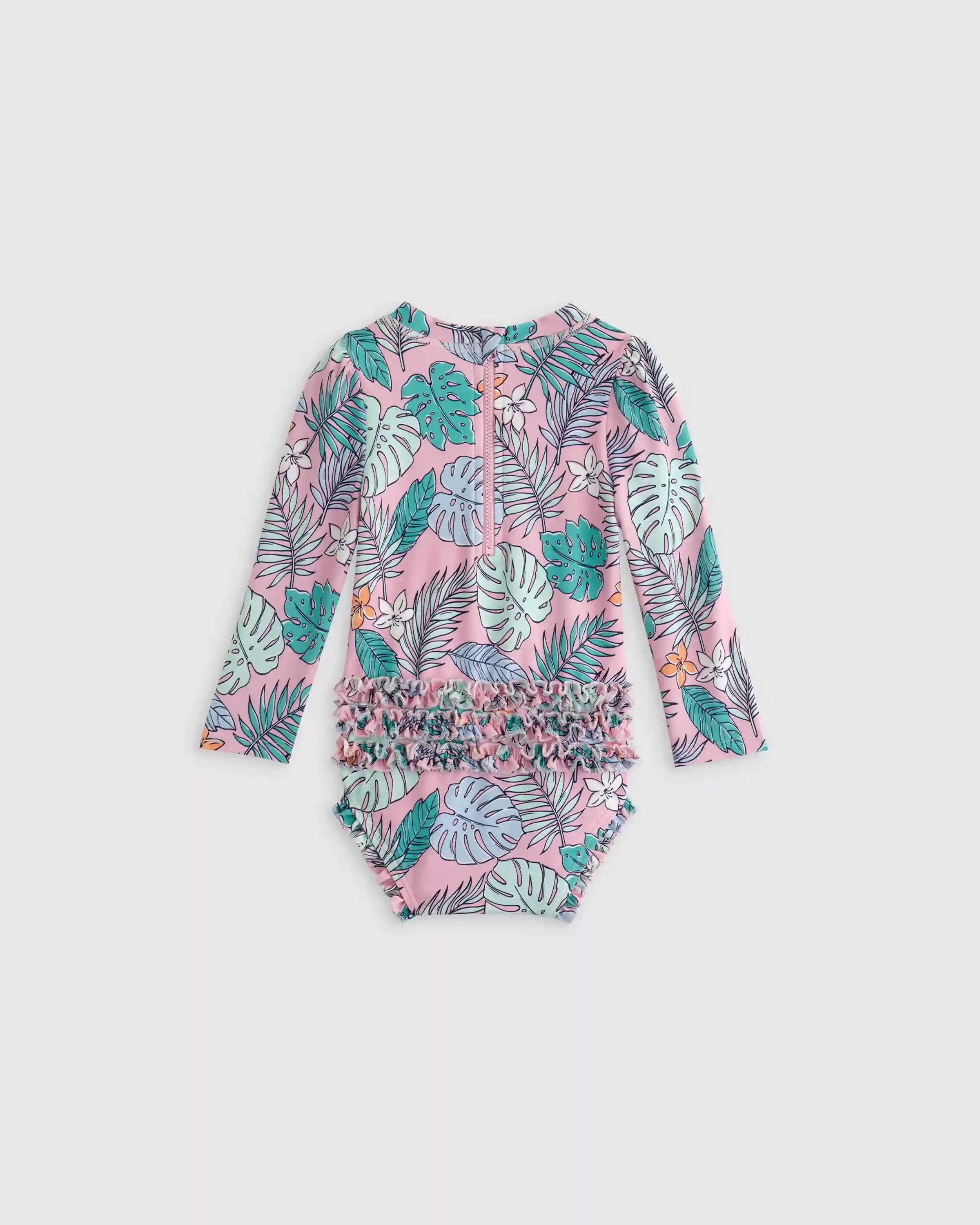 Long Sleeve Tie One-Piece Swimsuit
