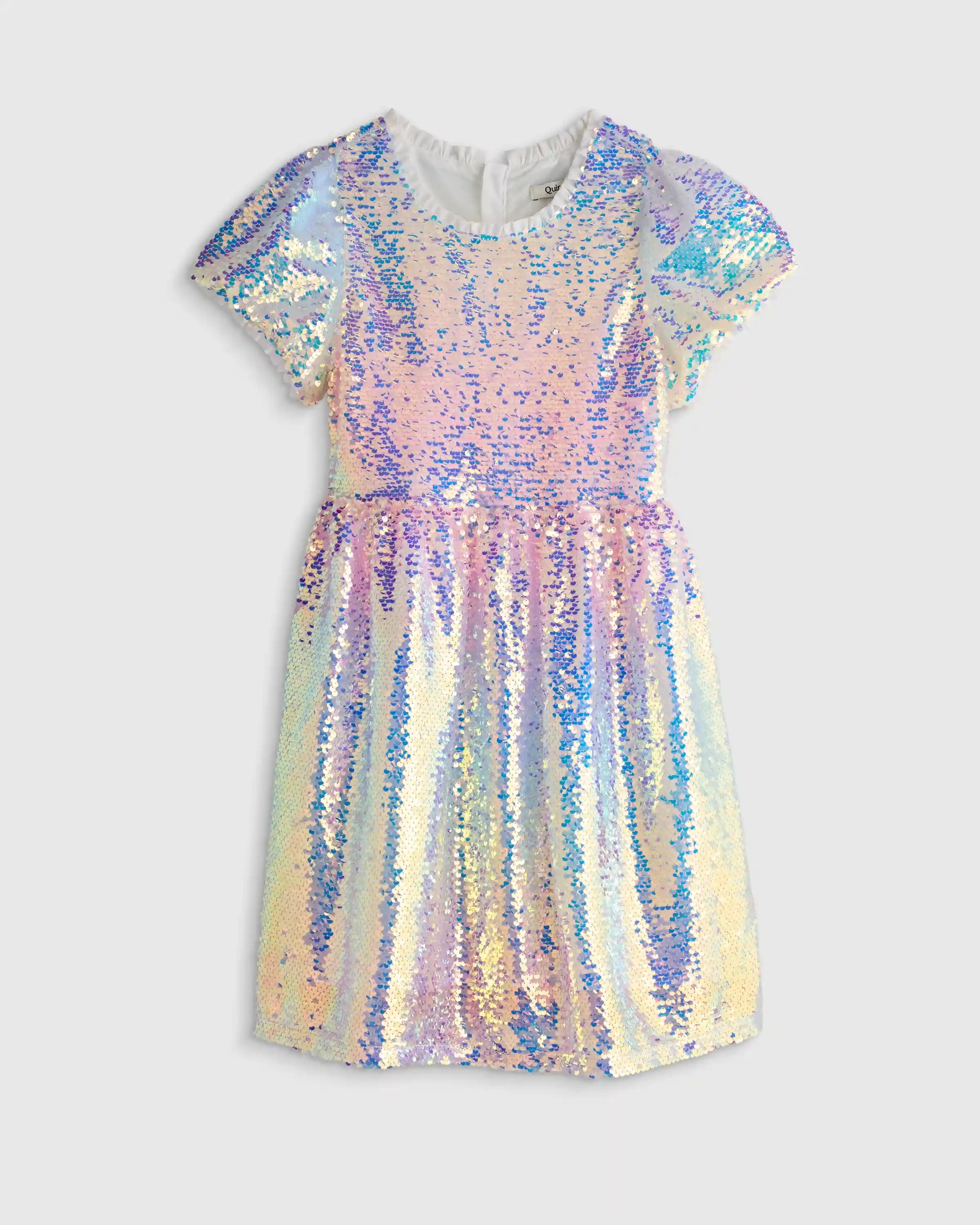 Sequin Flutter Sleeve Dress