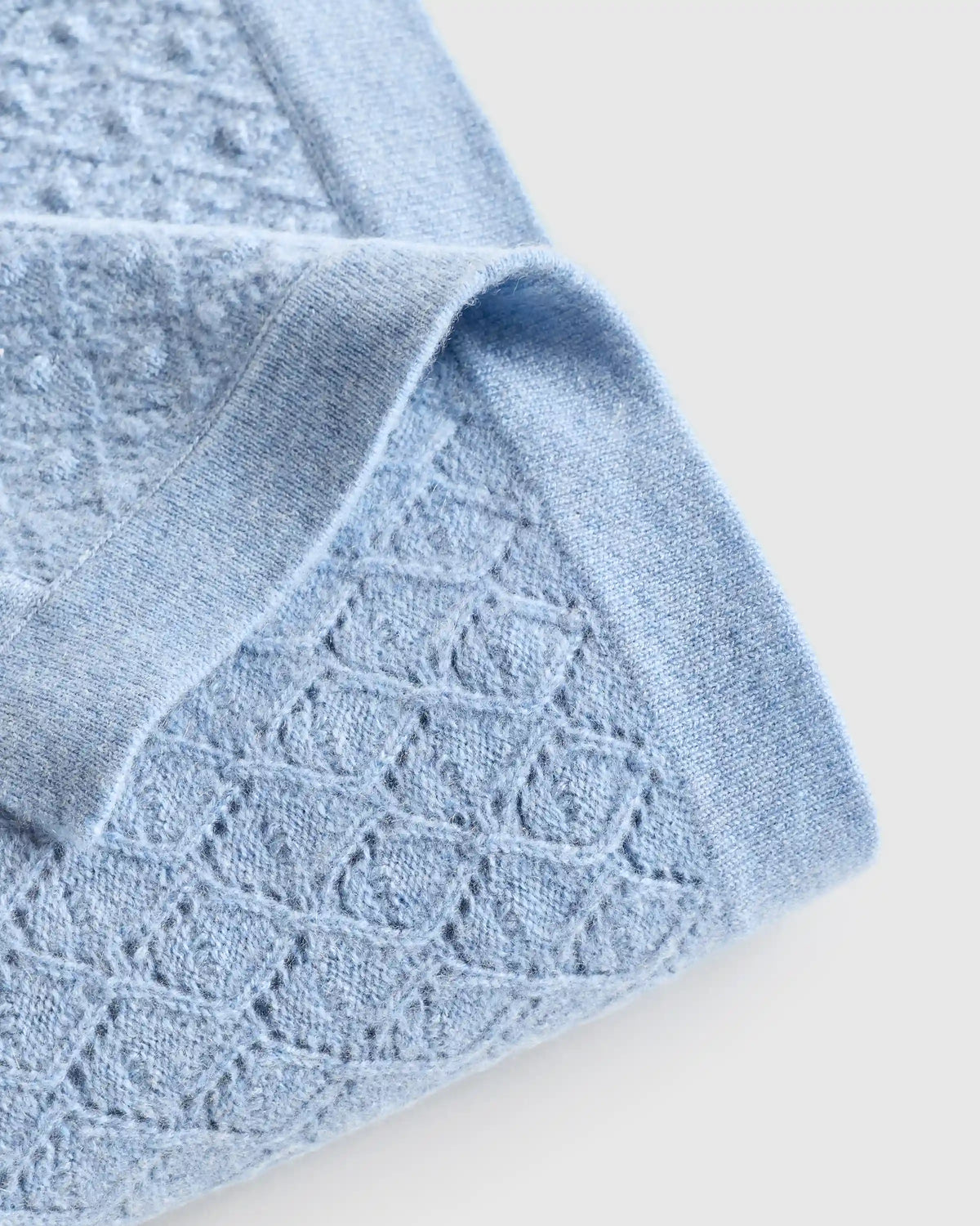 Mongolian Cashmere Pointelle Baby Blanket
