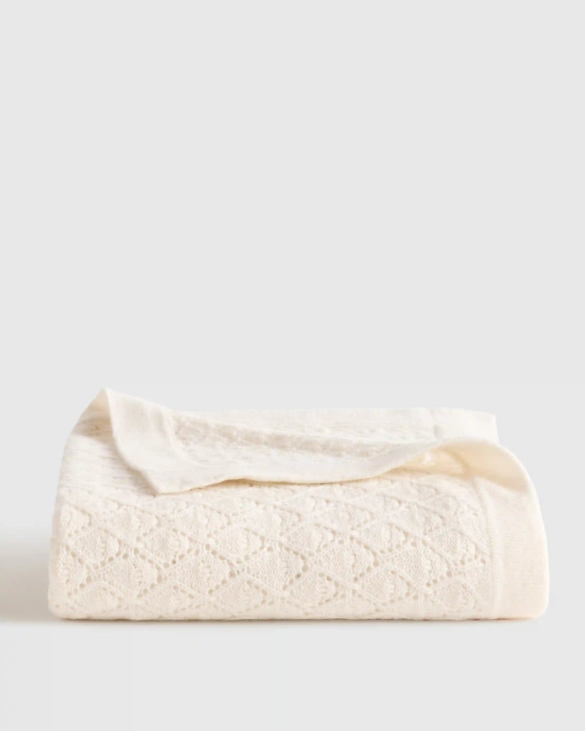 Mongolian Cashmere Pointelle Baby Blanket