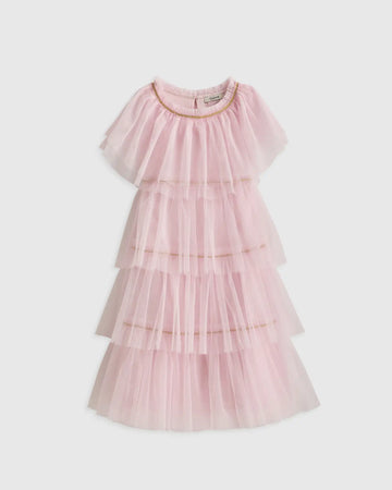 Recycled Tulle Tiered Dress