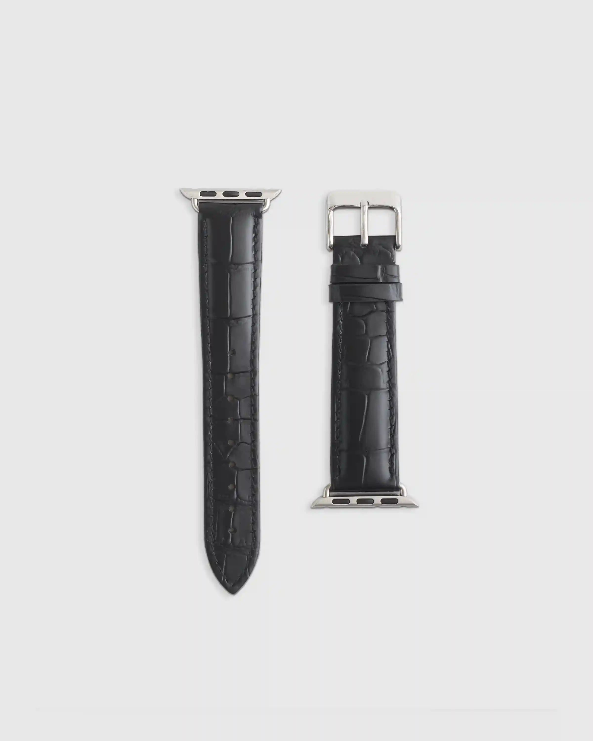 Croc-Embossed Leather Apple Watch Band