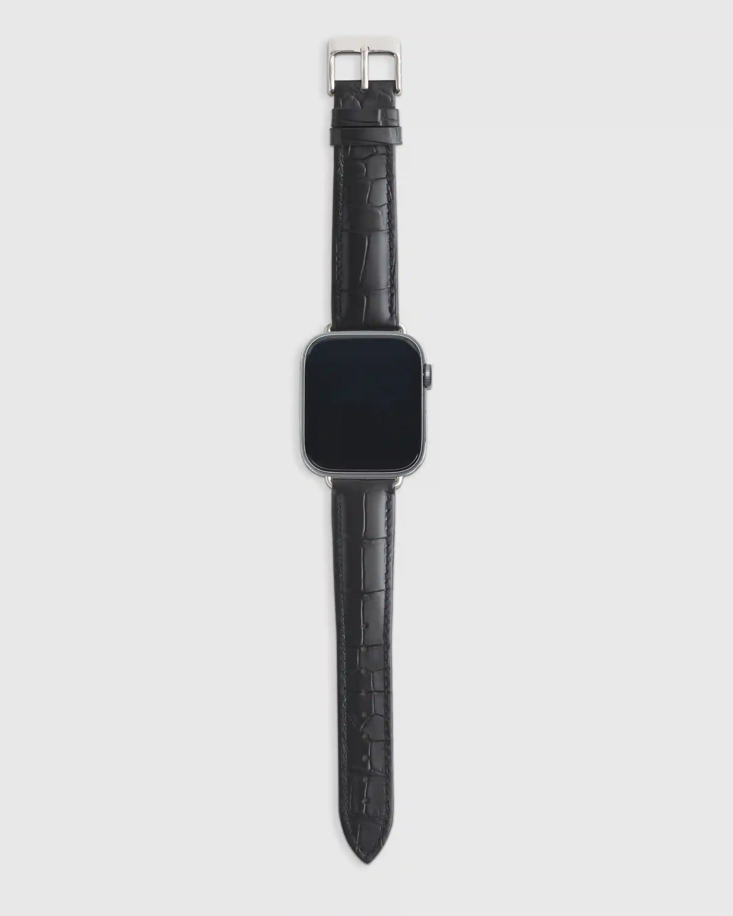 Croc-Embossed Leather Apple Watch Band
