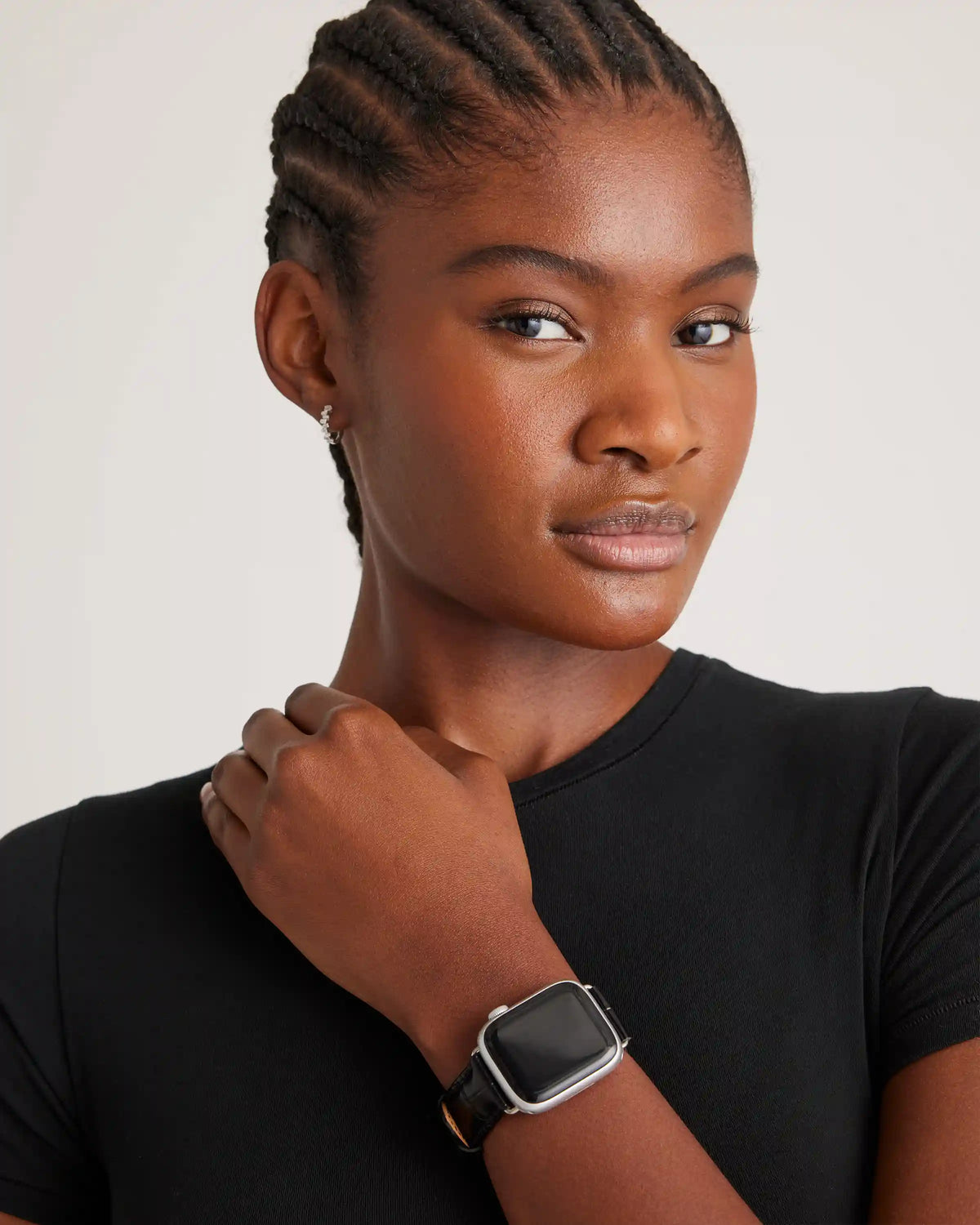 Croc-Embossed Leather Apple Watch Band