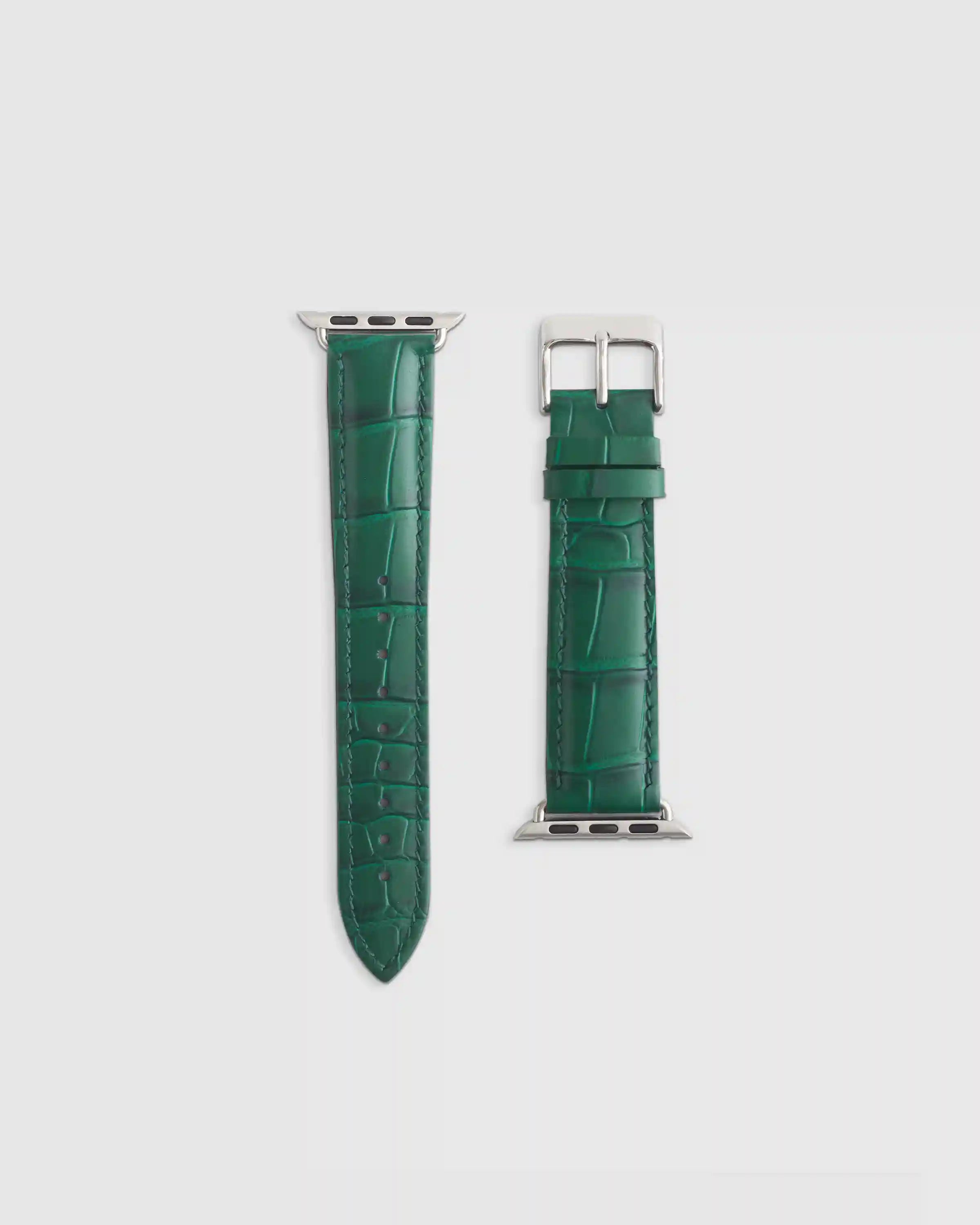 Croc-Embossed Leather Apple Watch Band