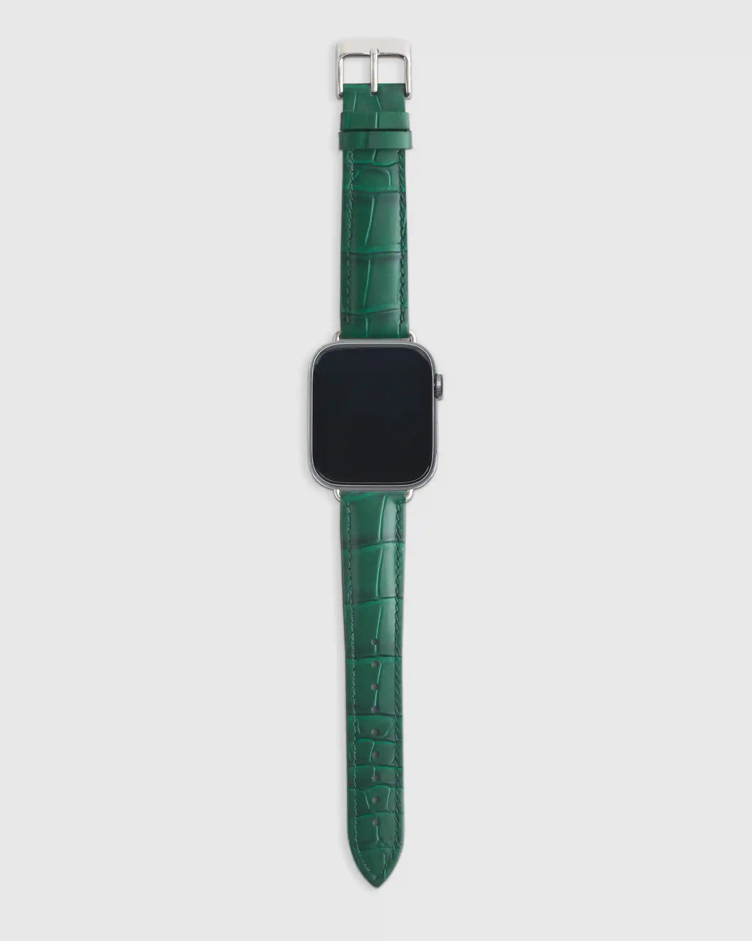 Croc-Embossed Leather Apple Watch Band
