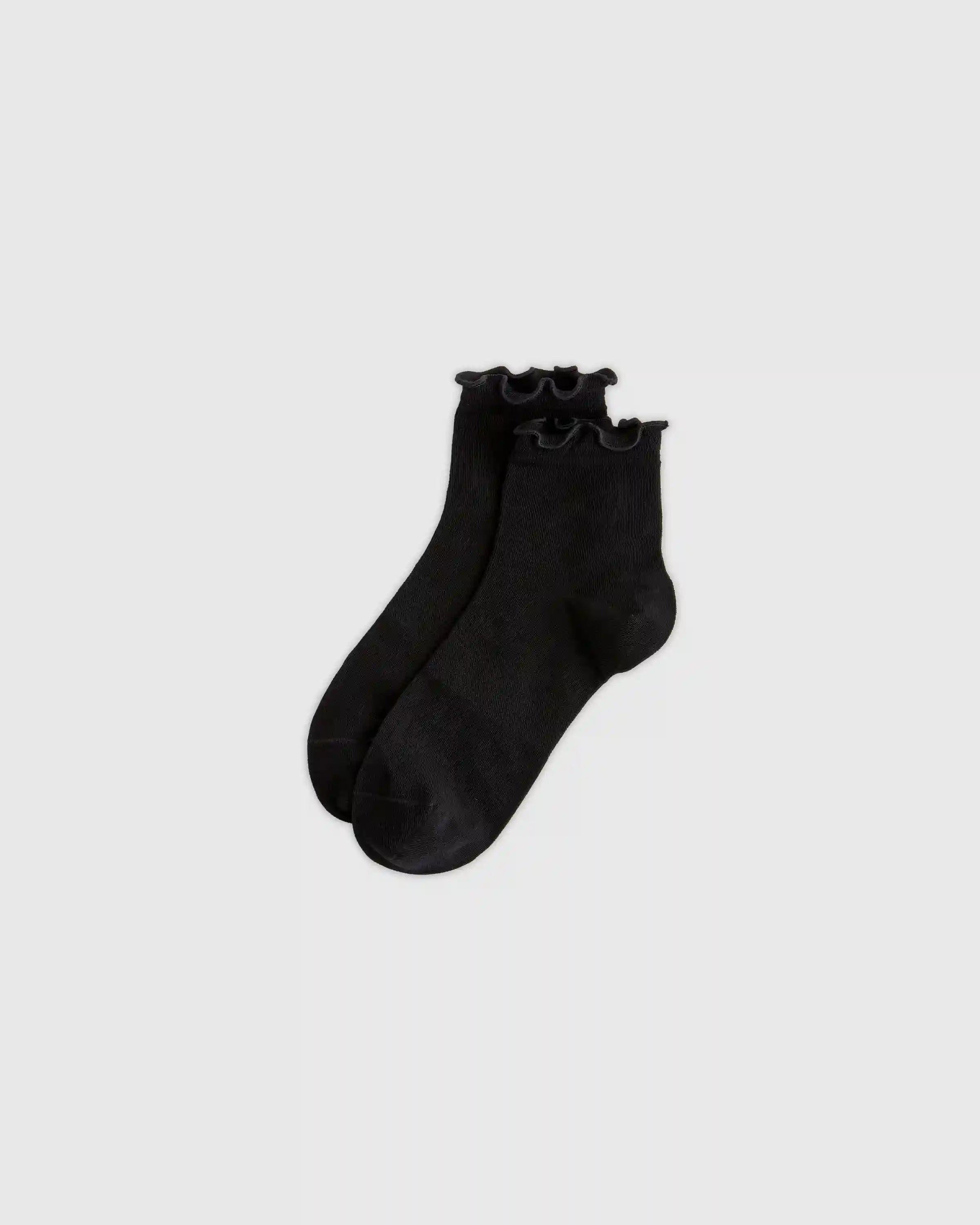 Everyday Lightweight Cotton Ruffle Quarter Crew Sock (4-pack)