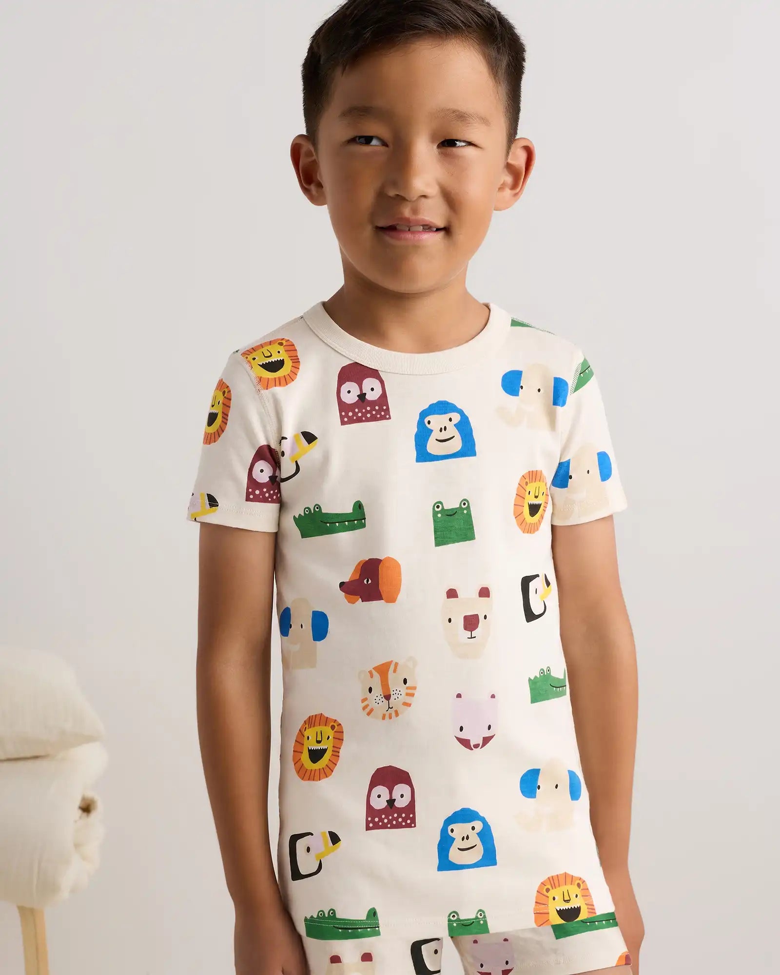 100% Organic Cotton Short Sleeve and Shorts Pajama Set