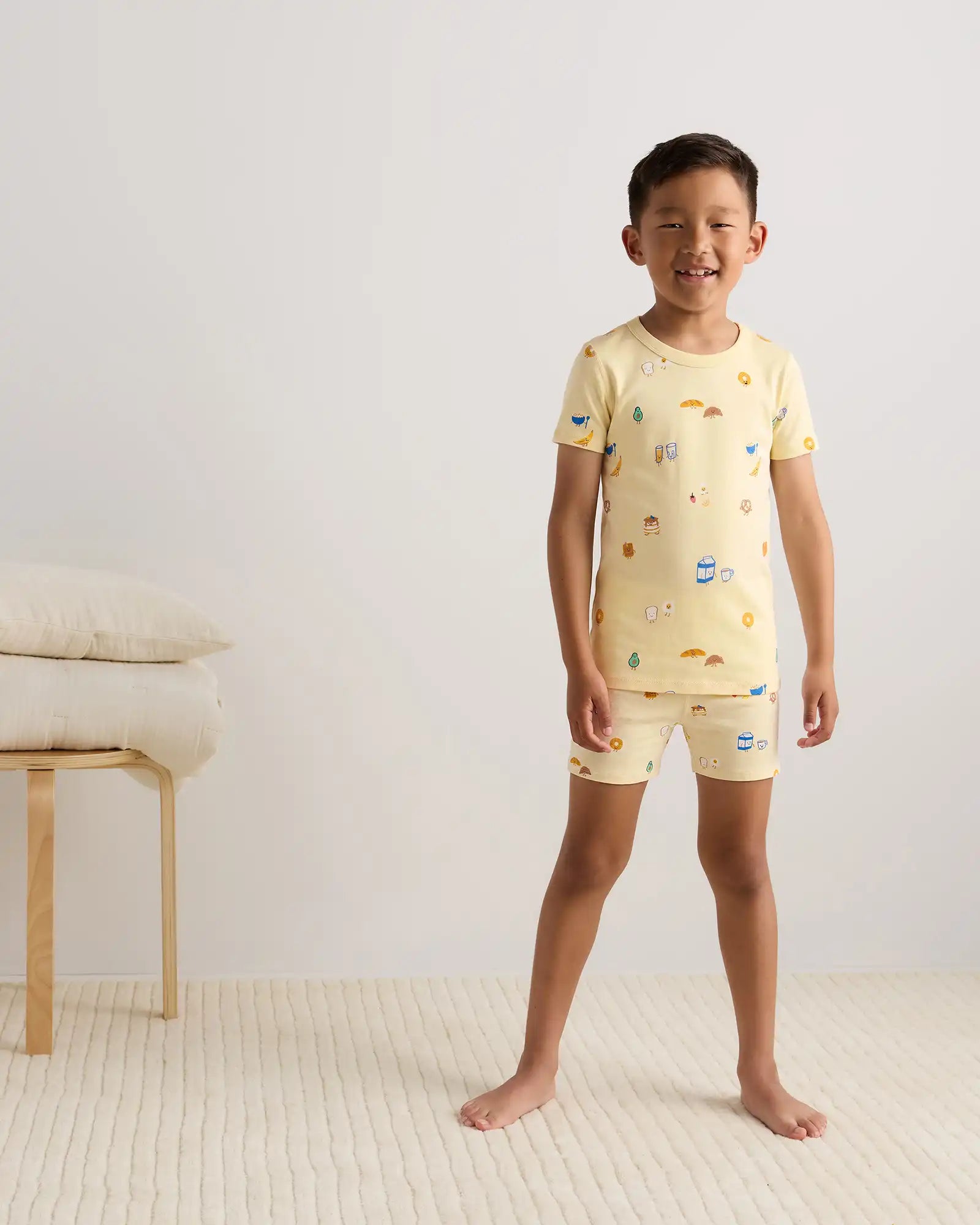 100% Organic Cotton Short Sleeve and Shorts Pajama Set