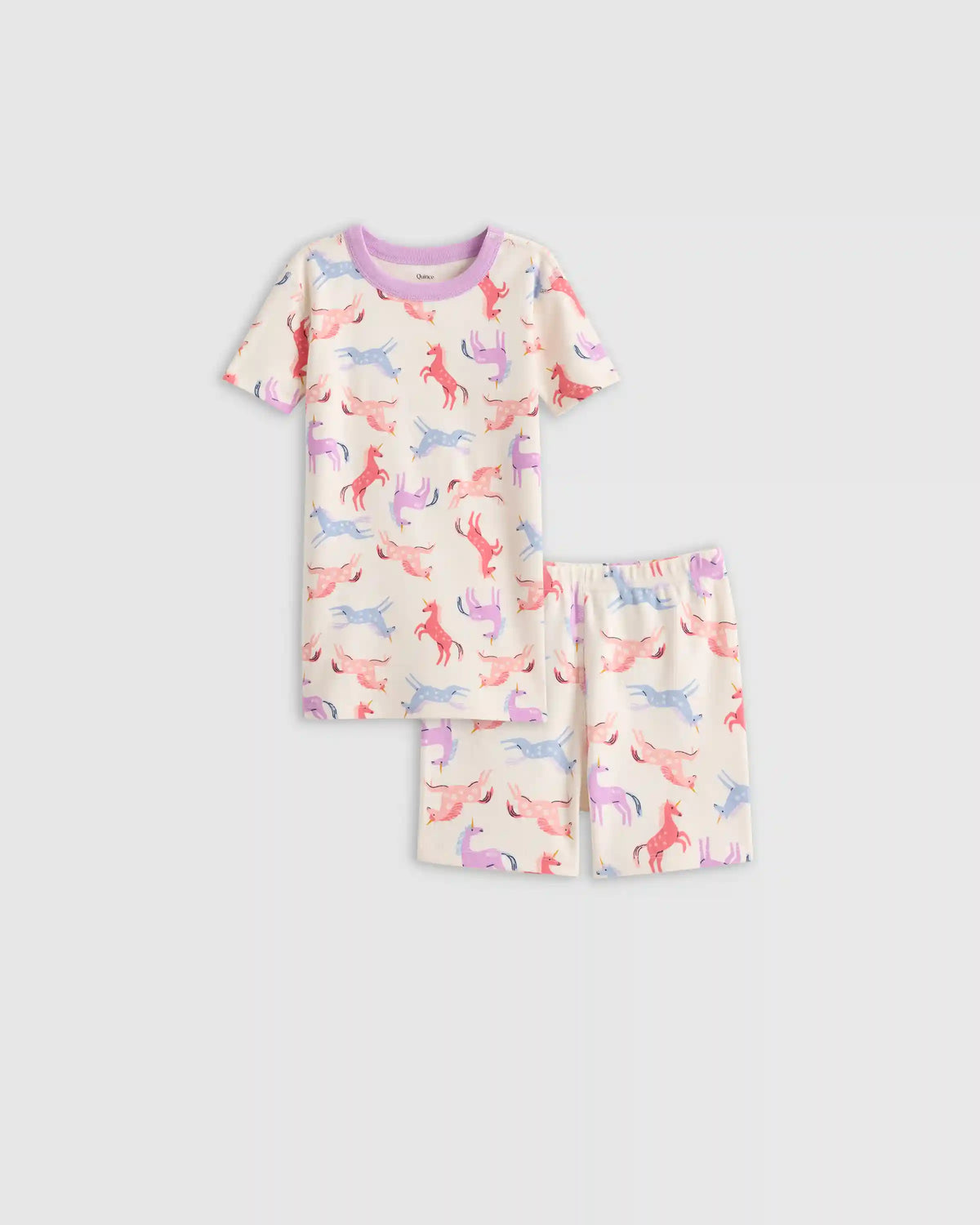 100% Organic Cotton Short Sleeve and Shorts Pajama Set