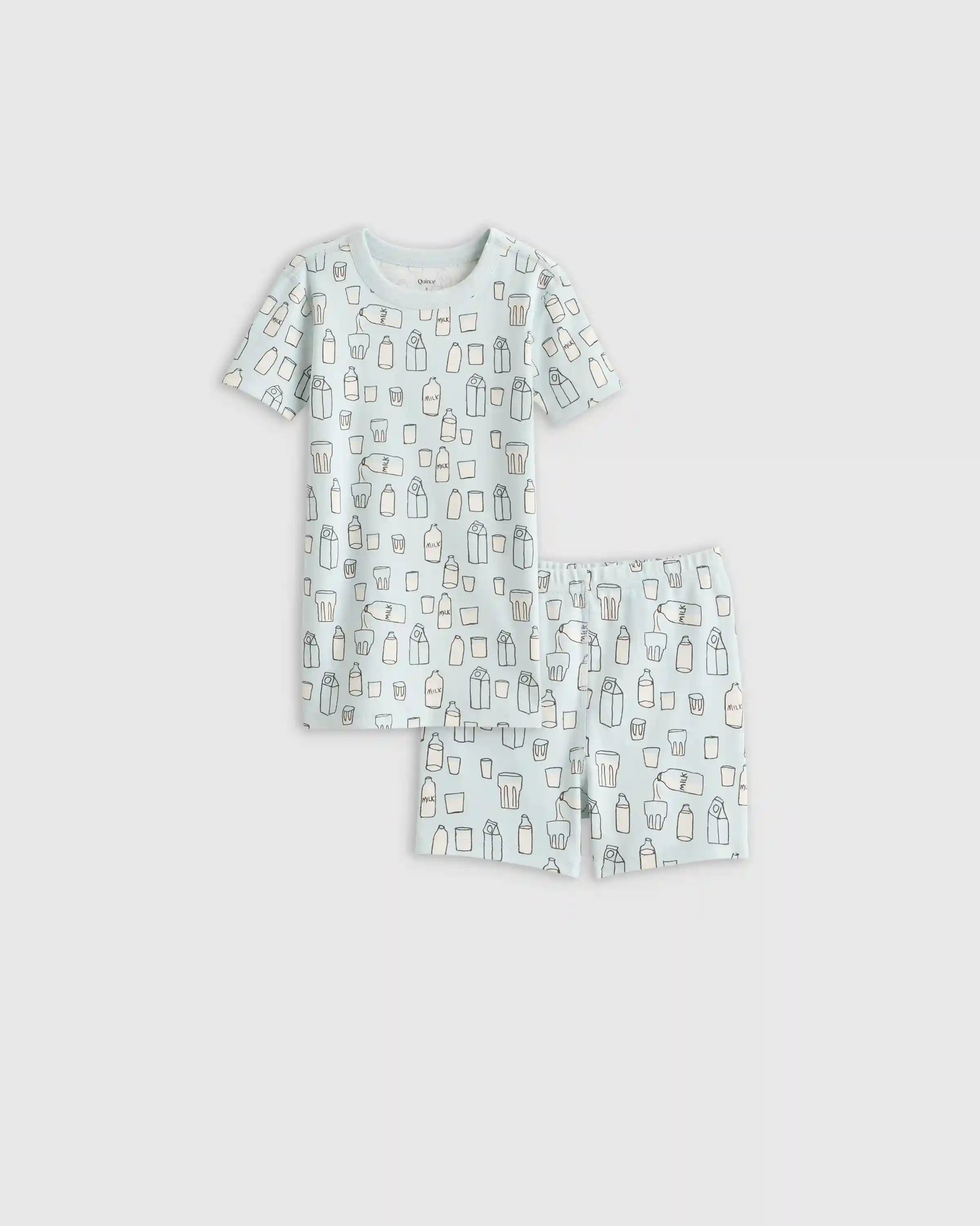 100% Organic Cotton Short Sleeve and Shorts Pajama Set