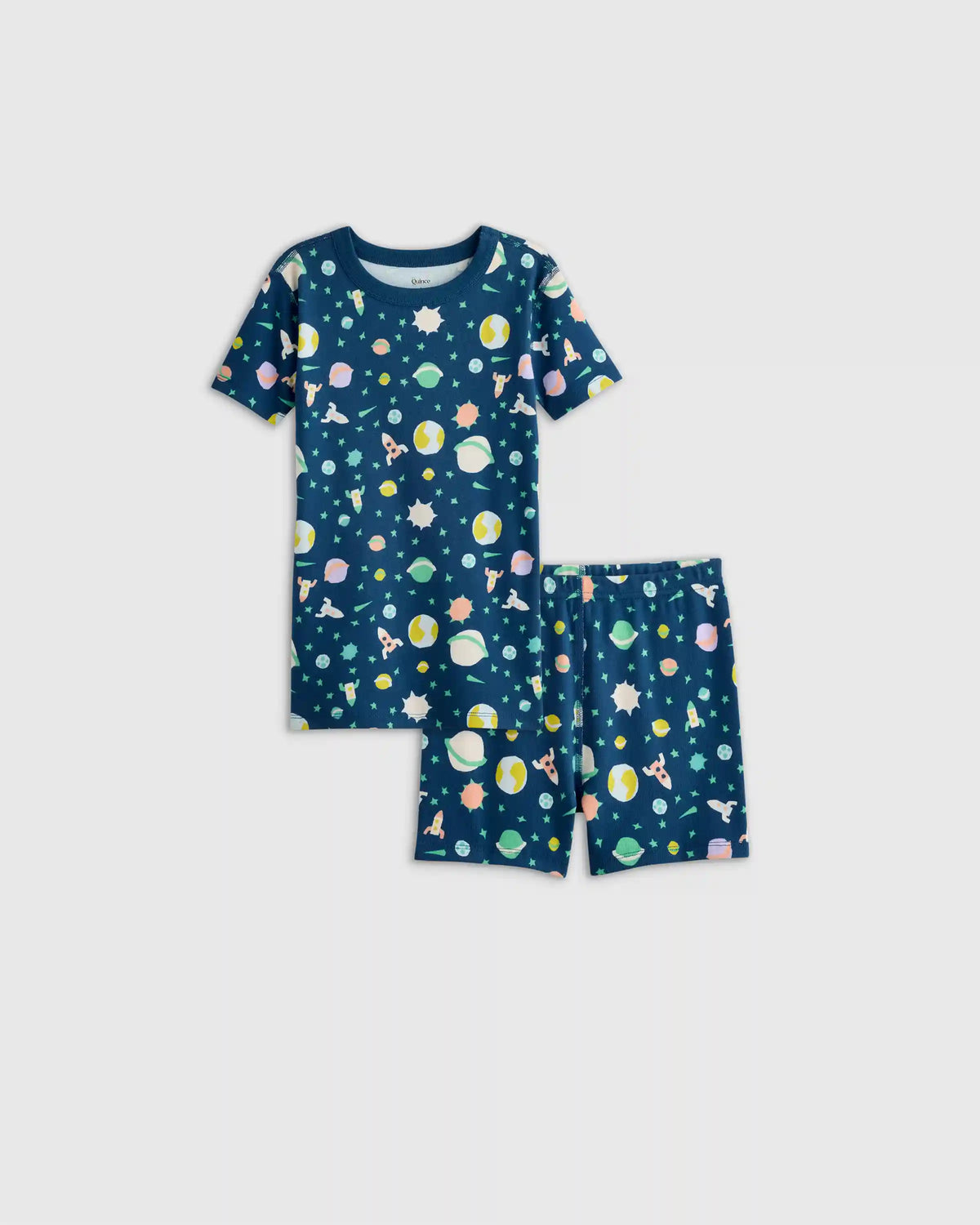 100% Organic Cotton Short Sleeve and Shorts Pajama Set