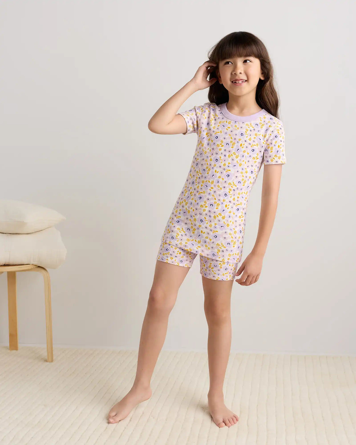 100% Organic Cotton Short Sleeve and Shorts Pajama Set