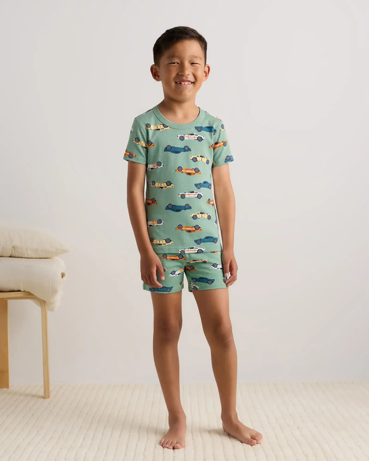 100% Organic Cotton Short Sleeve and Shorts Pajama Set