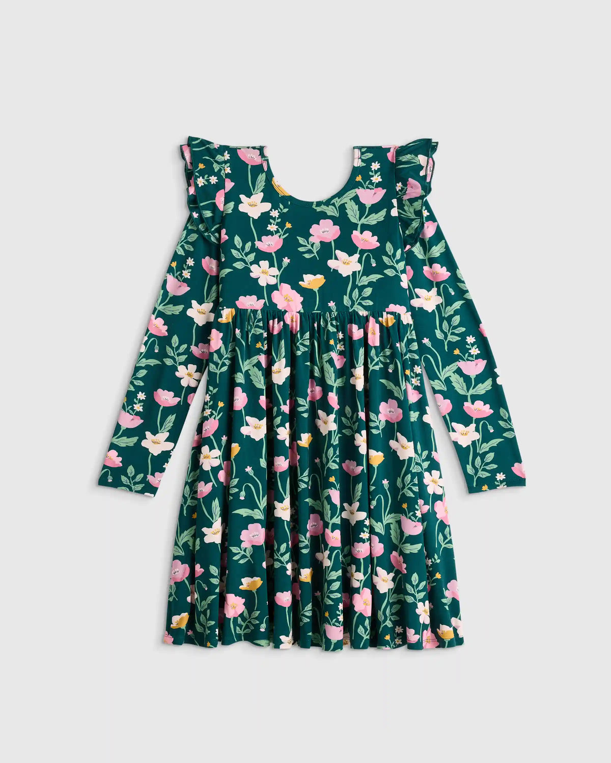 Bamboo Long Sleeve Flutter Twirl Dress