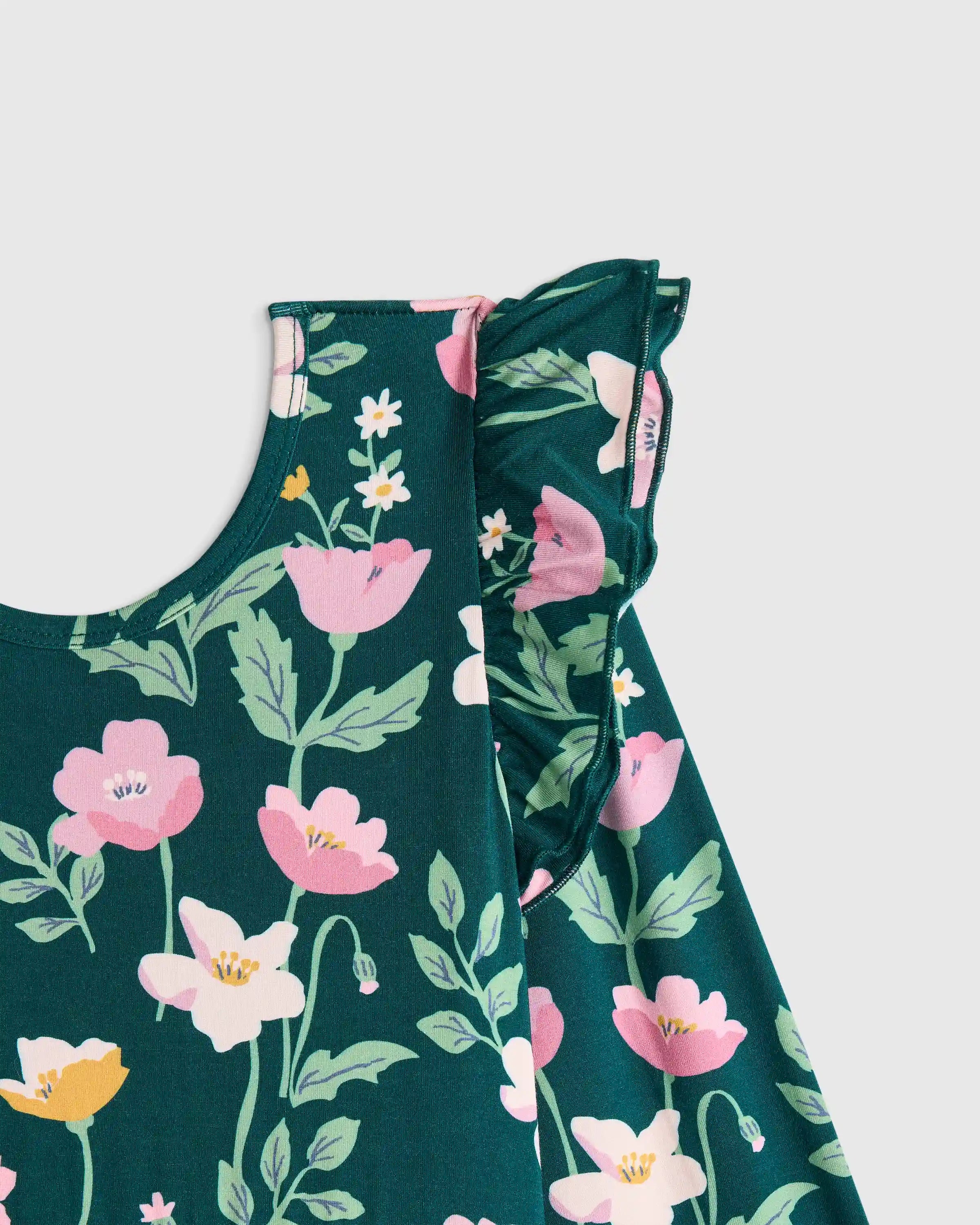 Bamboo Long Sleeve Flutter Twirl Dress